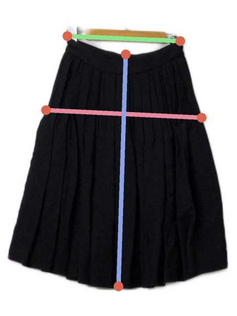 中古・古着通販】CHANEL (シャネル) プリーツスカート ブラック サイズ