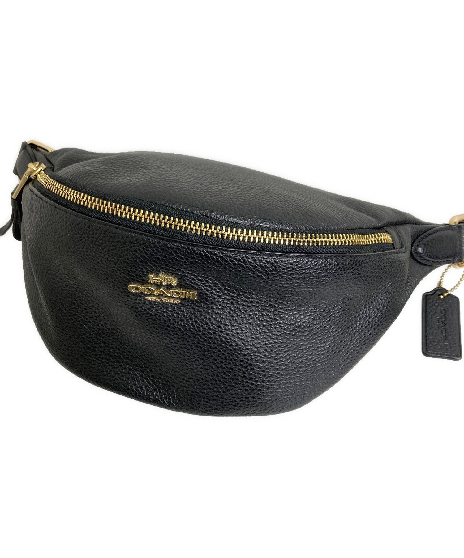 【新品】COACH　レザーボディバッグ　3ウェイ　ブラック 　男女兼用 中古・古着通販】COACH (コーチ) レザーボディーバッグ ブラック