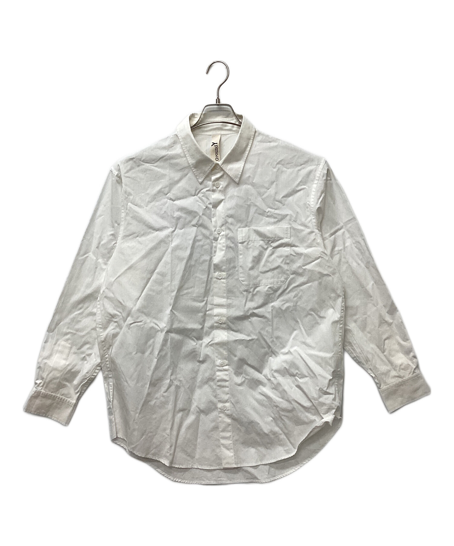中古・古着通販】GROUND Y (グラウンドワイ) 長袖シャツ ホワイト 