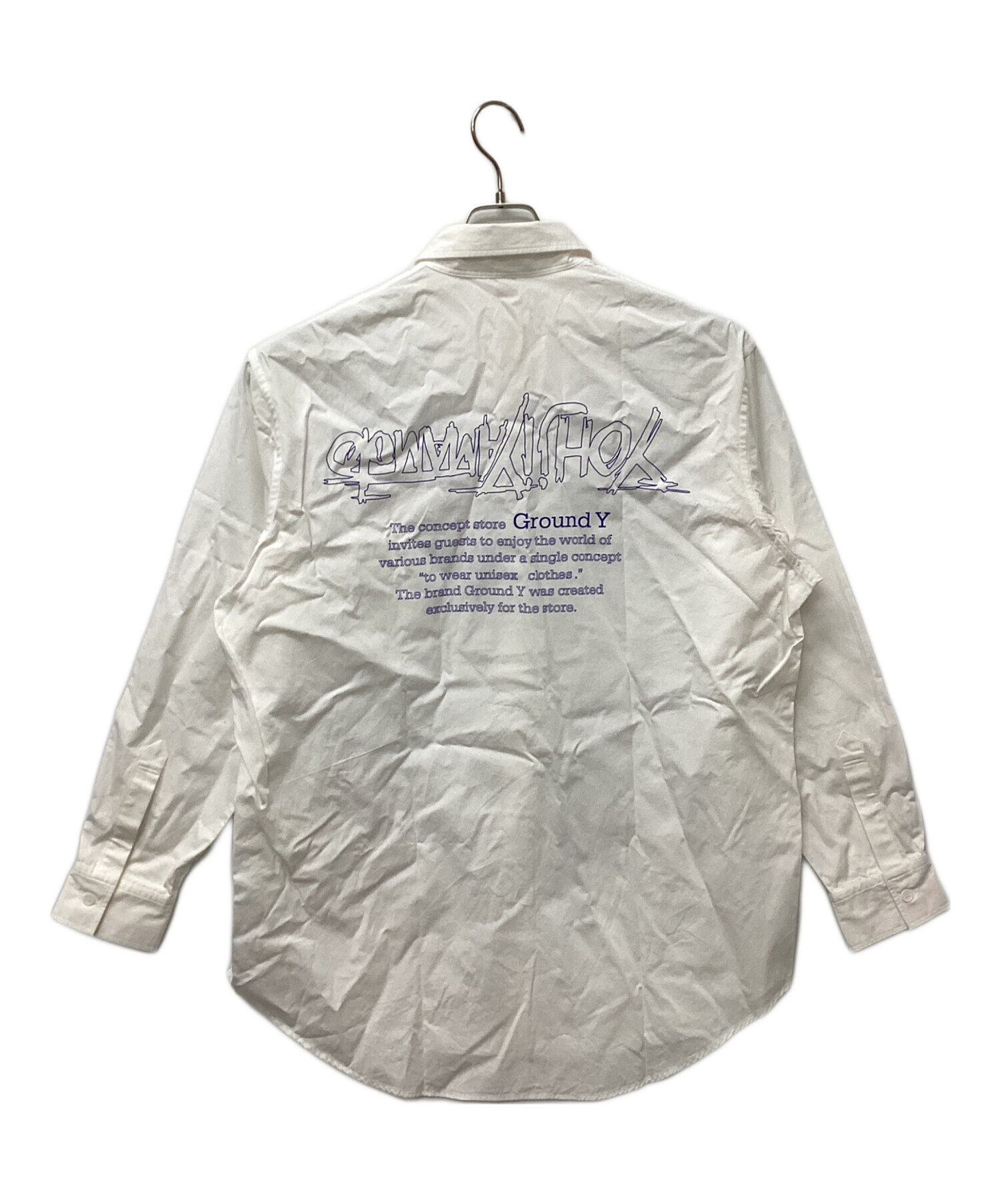 中古・古着通販】GROUND Y (グラウンドワイ) 長袖シャツ ホワイト 