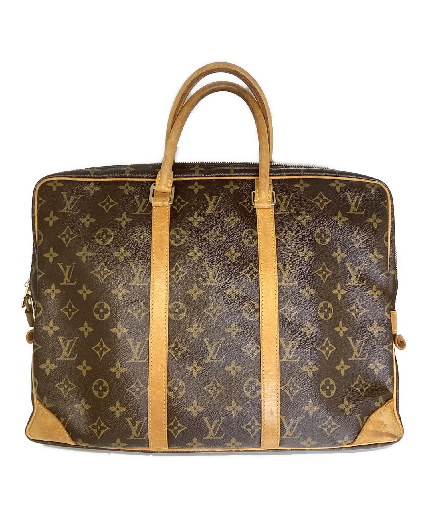 Louis Vuitton ブラウンレザービジネスバッグ LOUIS VUITTON（ルイ・ヴィトン） セルビット ヌメ革 ヴィンテージ