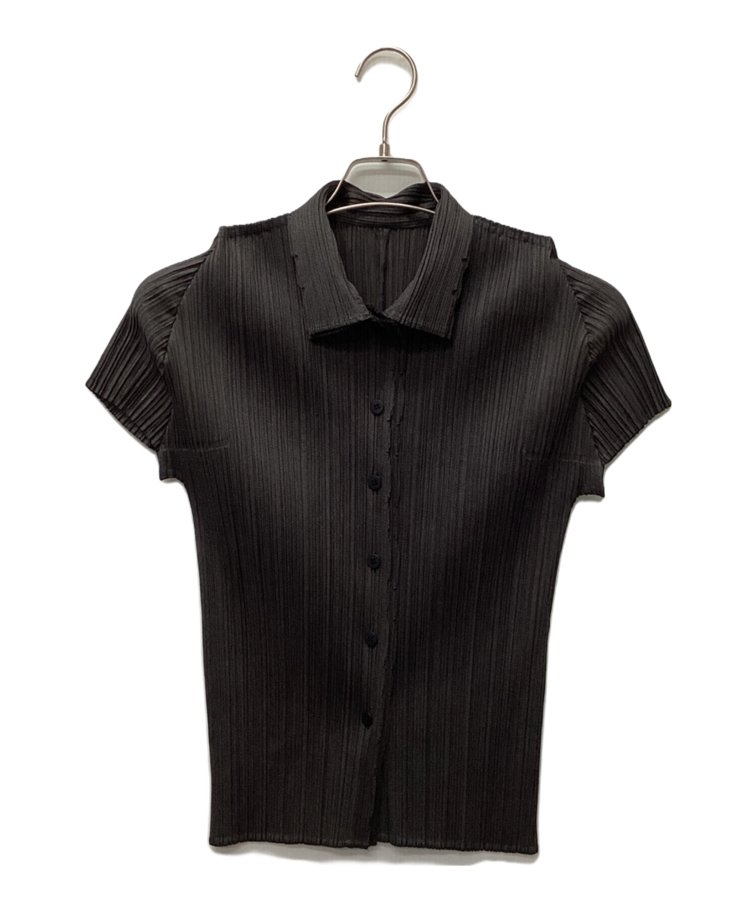 中古・古着通販】ISSEY MIYAKE (イッセイミヤケ) 半袖シャツ ブラック