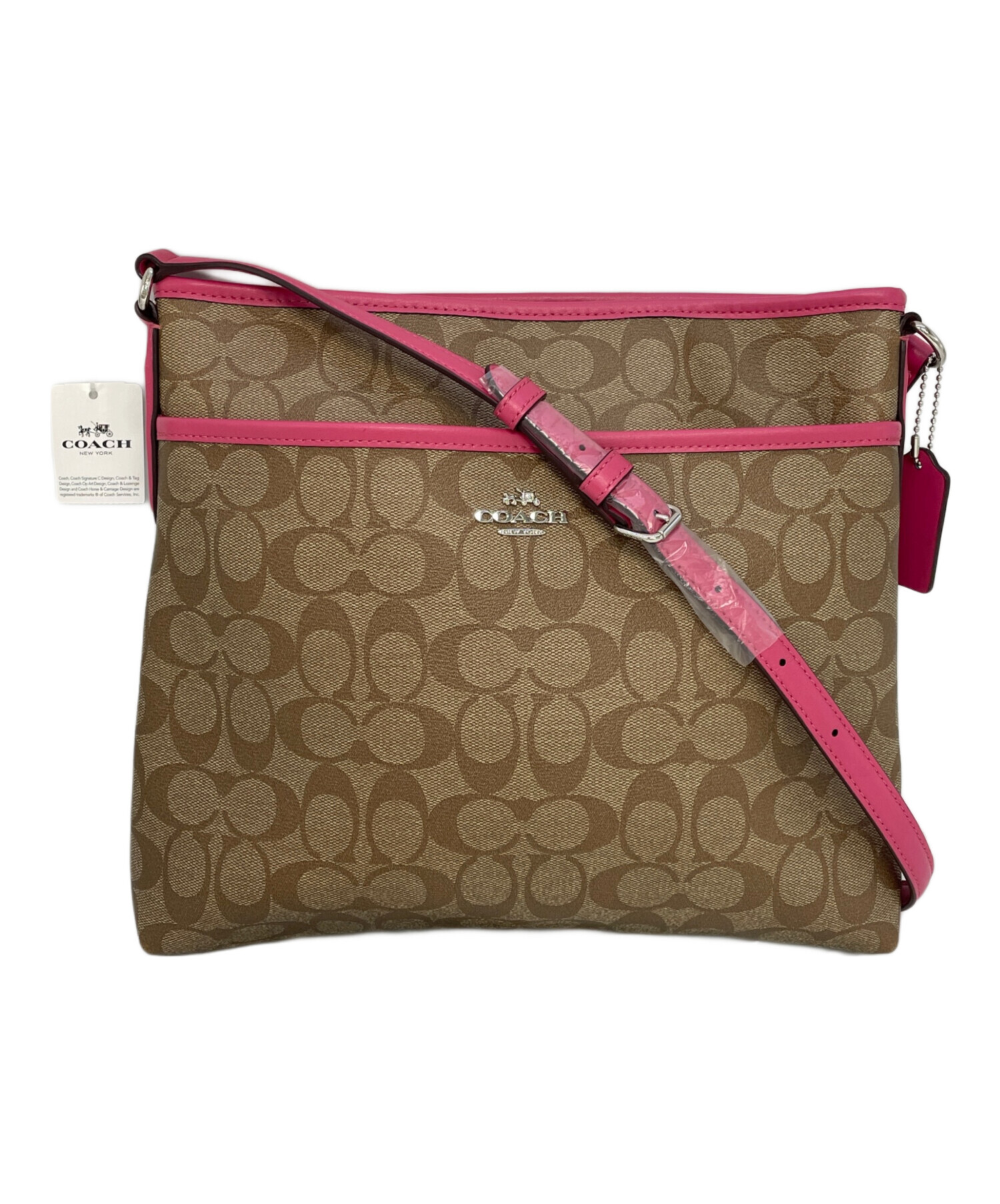 中古・古着通販】COACH (コーチ) ショルダーバッグ ピンクベージュ 