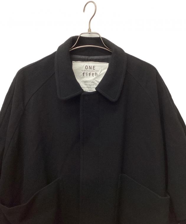 中古・古着通販】ONE FIFTH (ワンフィフス) ポンチョ型コート ブラック