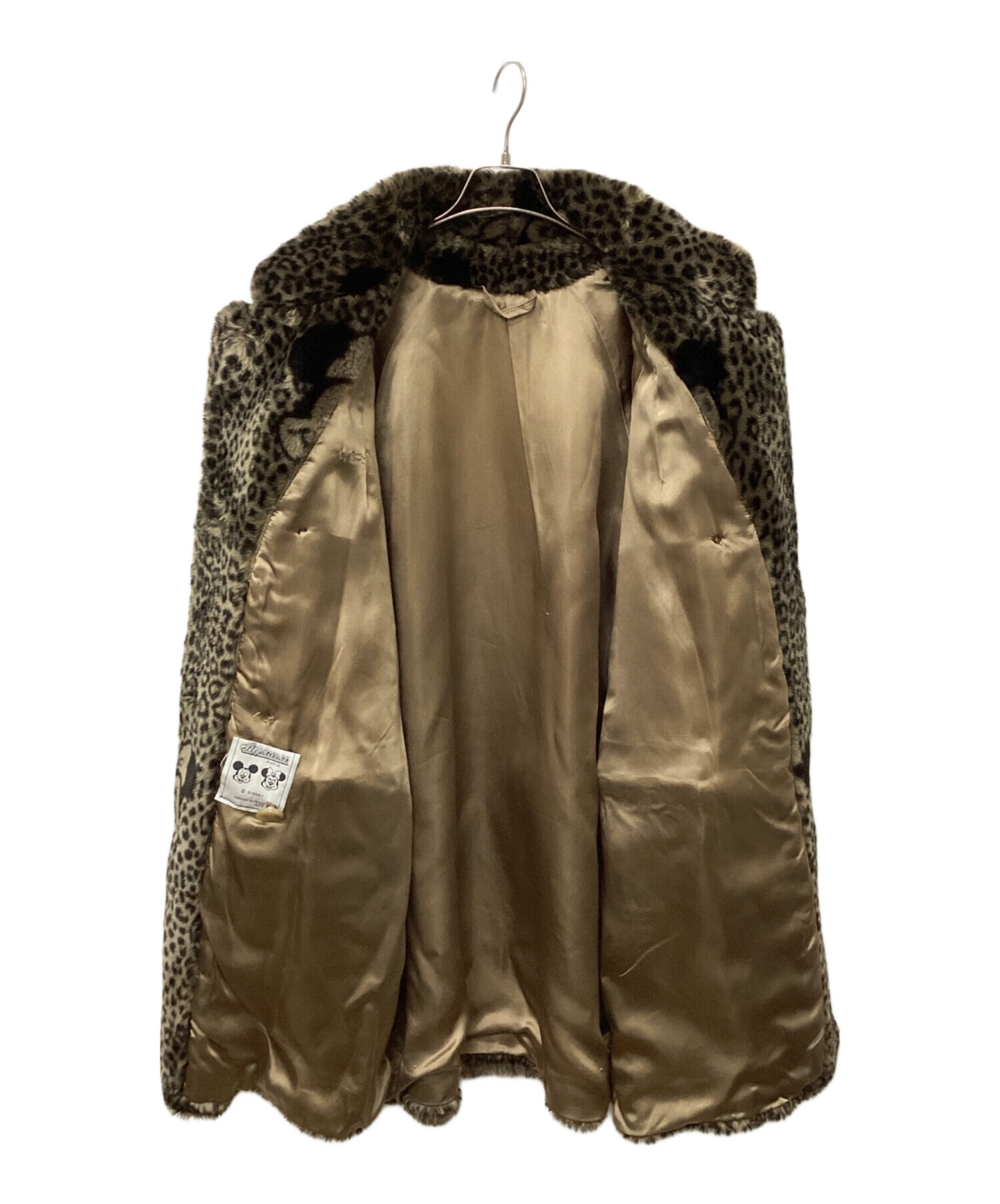 中古・古着通販】DISNEY (ディズニー) ファーコート ベージュ×ホワイト