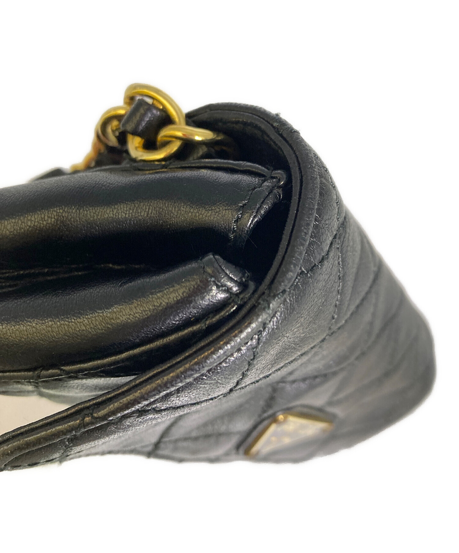 中古・古着通販】PRADA (プラダ) チェーンウエストポーチ ブラック 