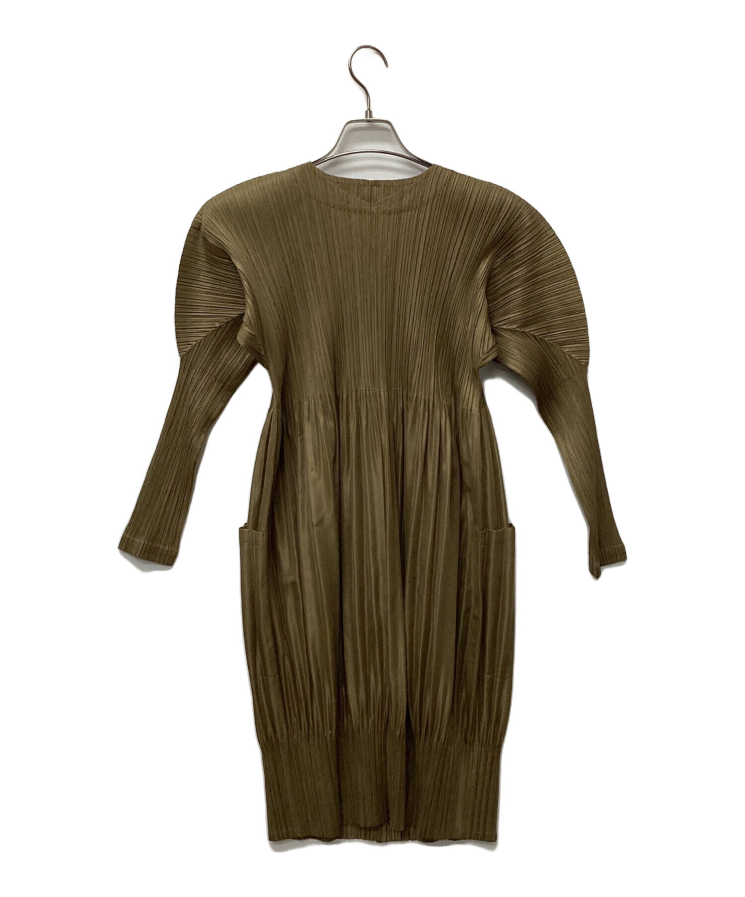 【美品】プリーツプリーズ トップス ワンピース スリット サイズ3 プリーツプリーズワンピースサイズ3