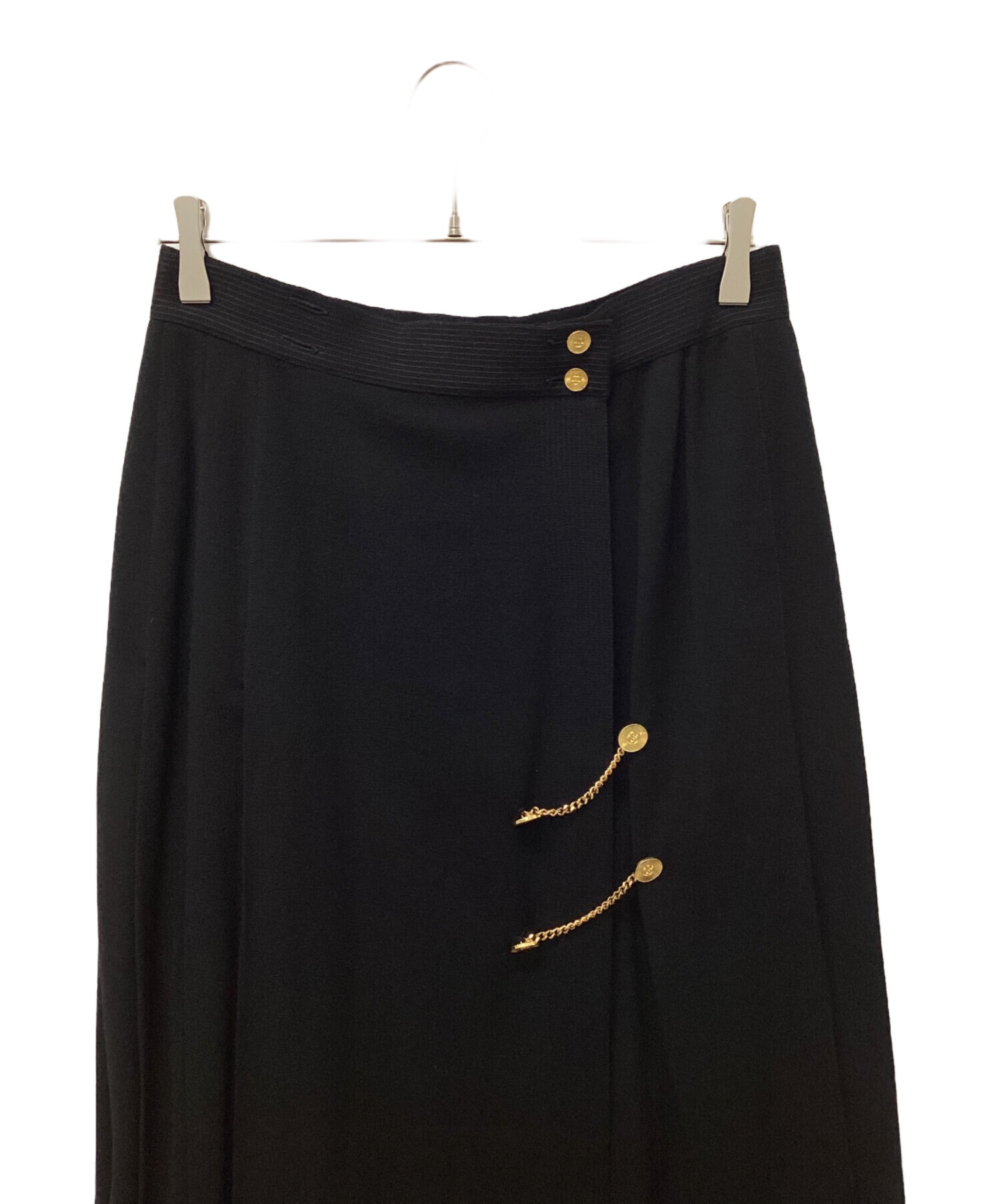 中古・古着通販】CHANEL (シャネル) 90s ロングスカート ブラック