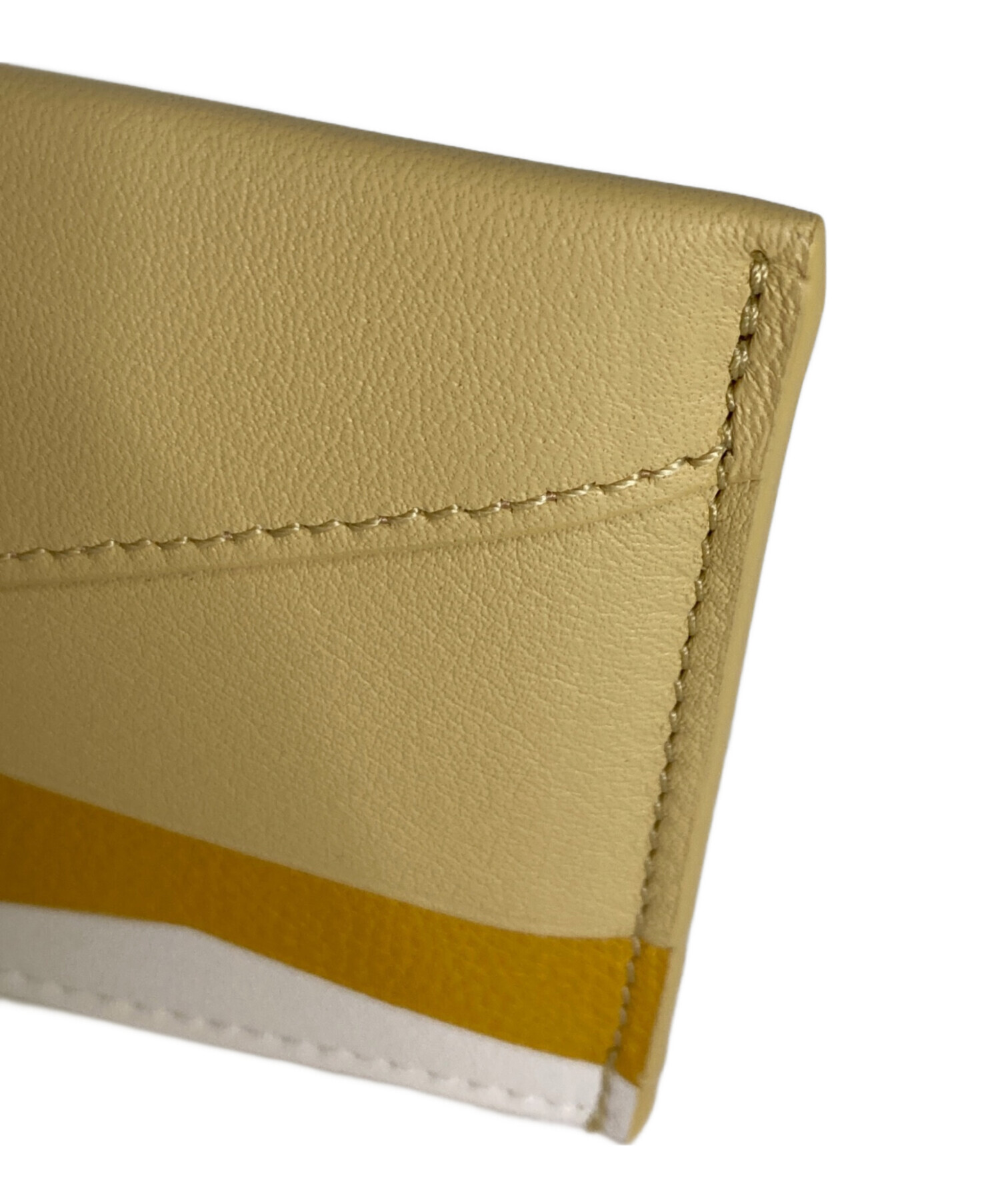 中古・古着通販】LOEWE (ロエベ) カードケース イエロー×ホワイト