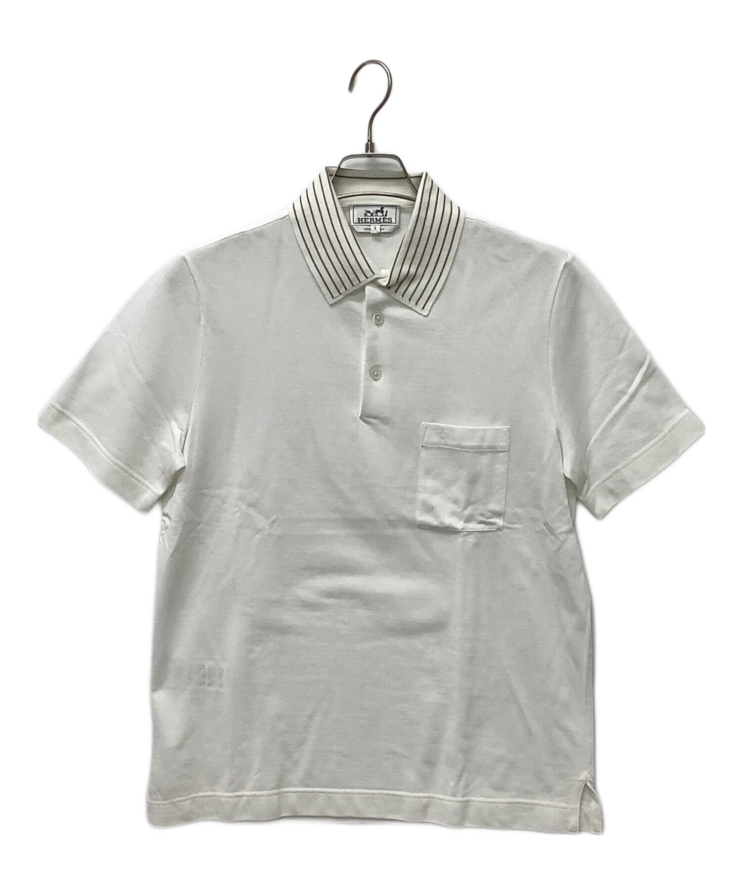 HERMES エルメス 80s ポロシャツ 古着 中古・古着通販】HERMES (エルメス) ポケットポロシャツ オレンジ