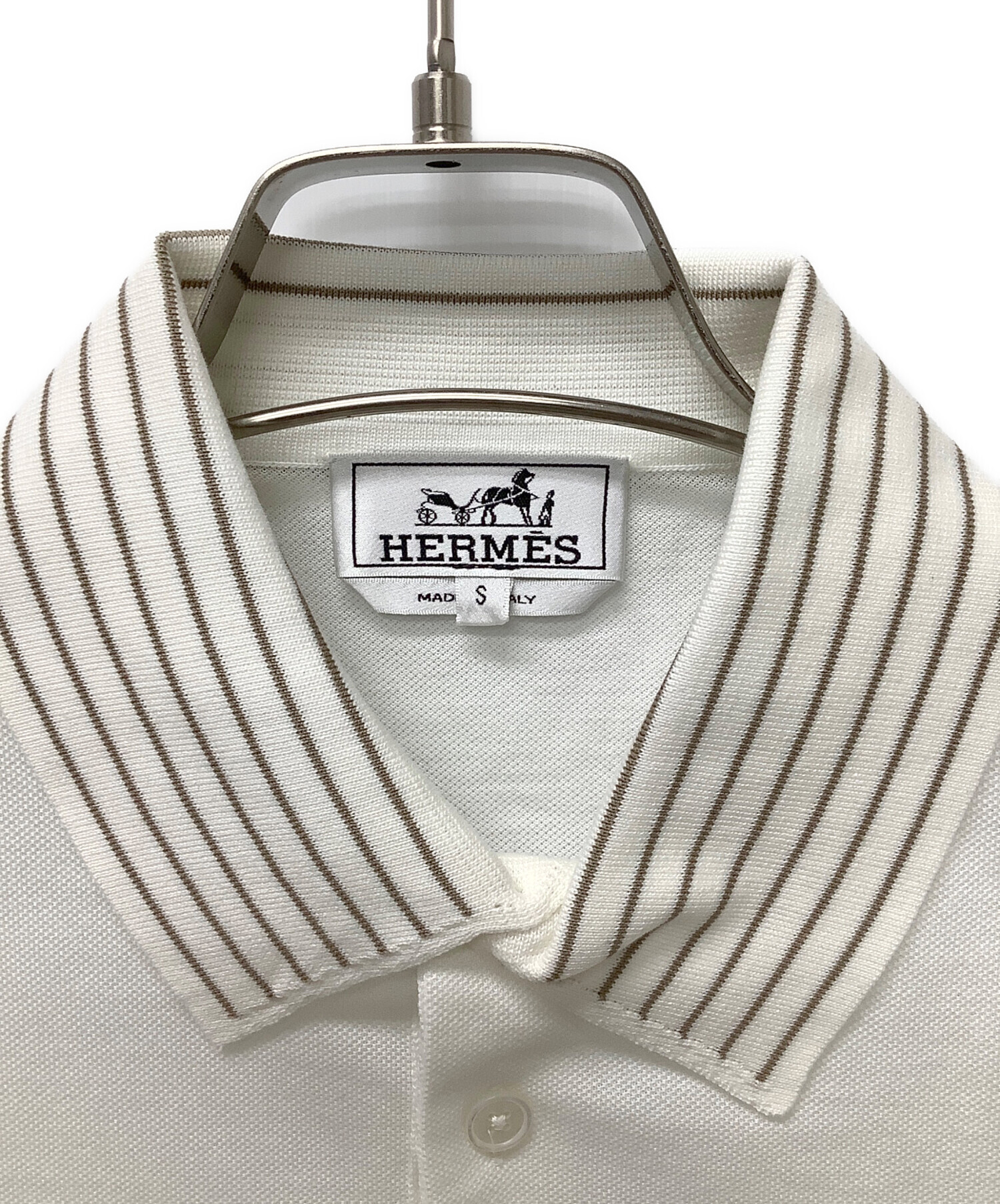 HERMES エルメス 80s ポロシャツ 古着 中古・古着通販】HERMES (エルメス) H刺繍ポロシャツ パープル サイズ