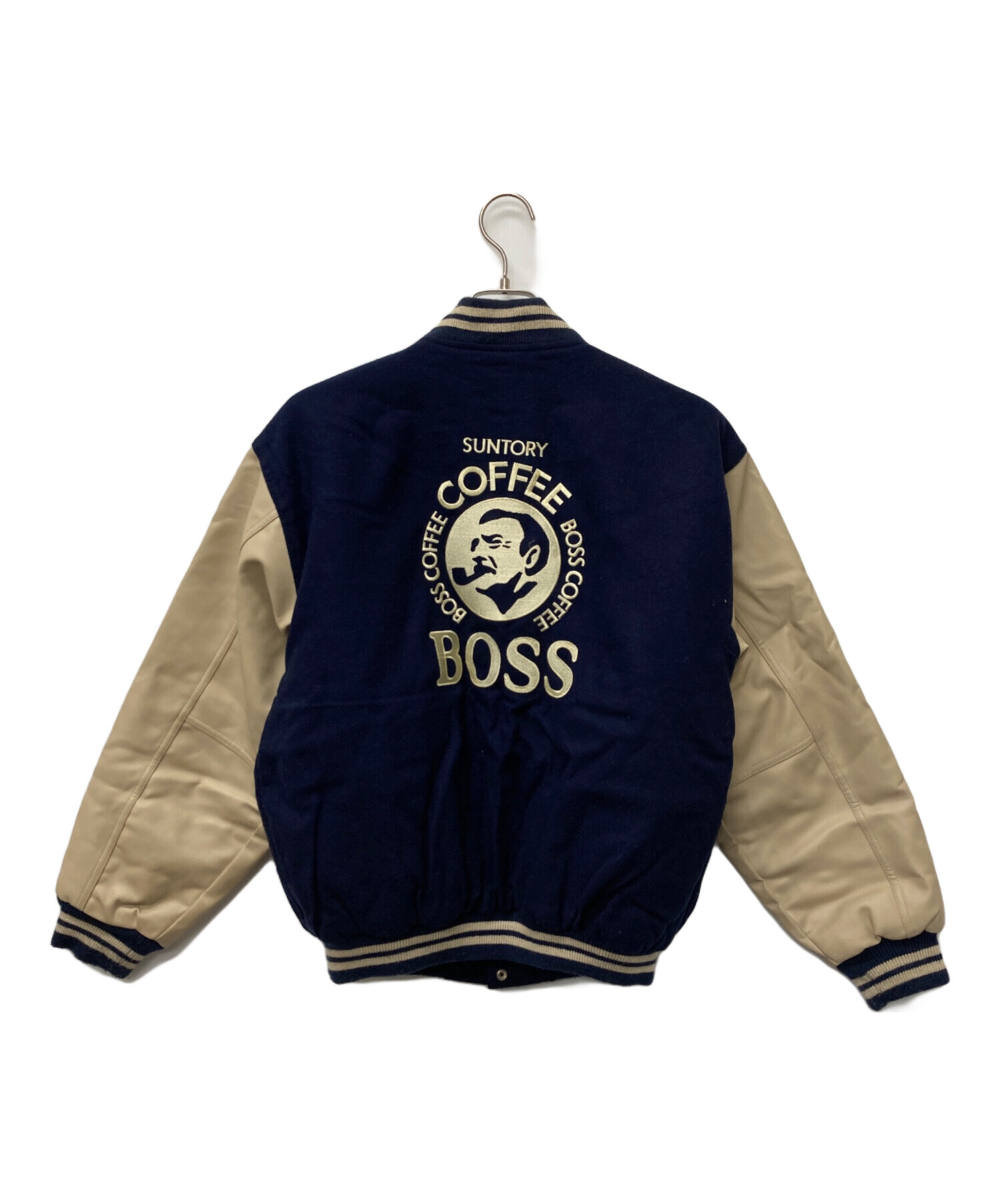 BOSS COFFEE スタジャン Yサイズ ネイビー/シルバー 中古・古着通販】SUNTORY BOSS (サントリーボス) スタジャン ネイビー