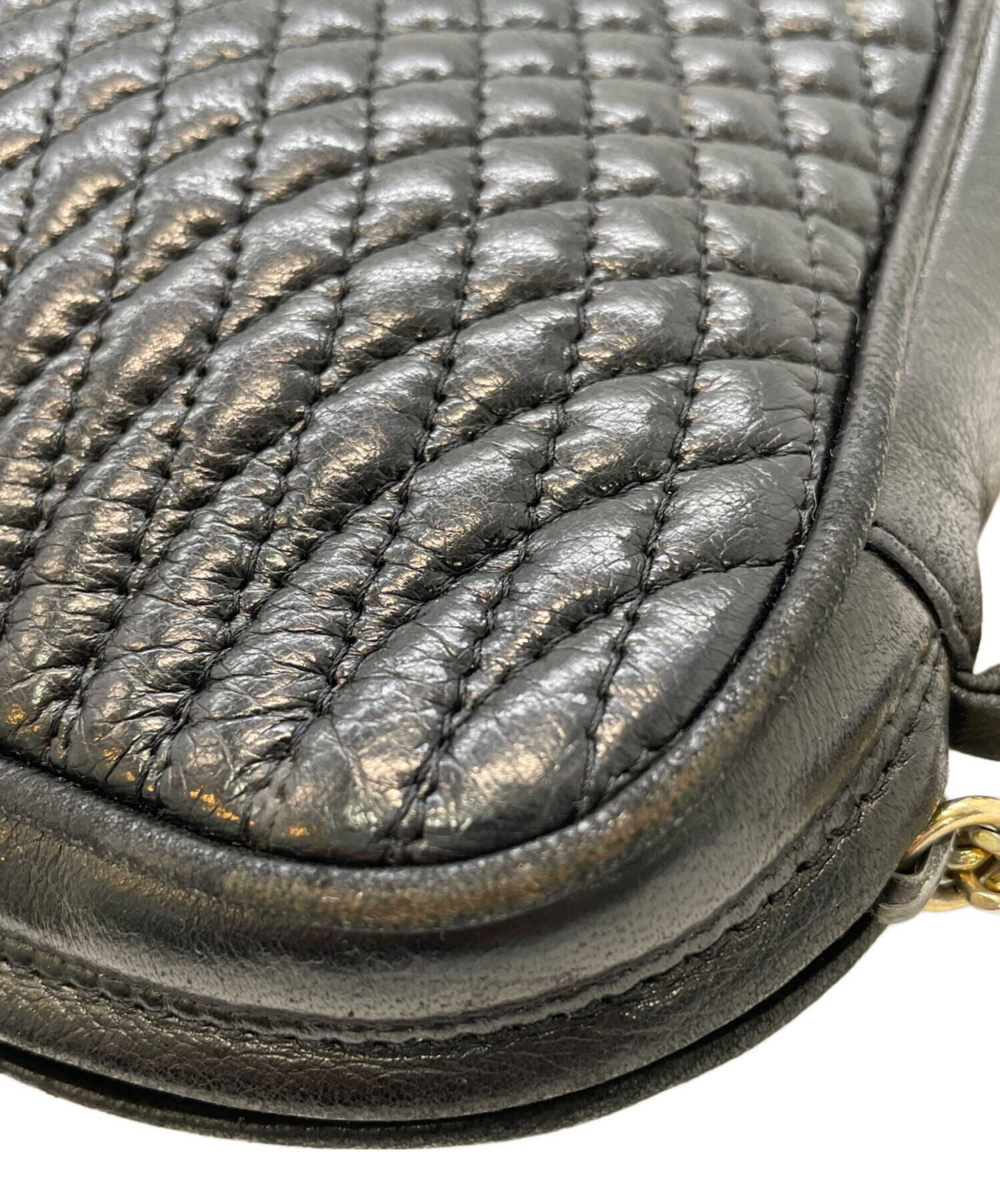 BALLY バリー ヴィンテージ キルティングショルダーバッグ ゴールドチェーン BALLY バリー ショルダーバッグ キルティング ダブルフラップ チェーン