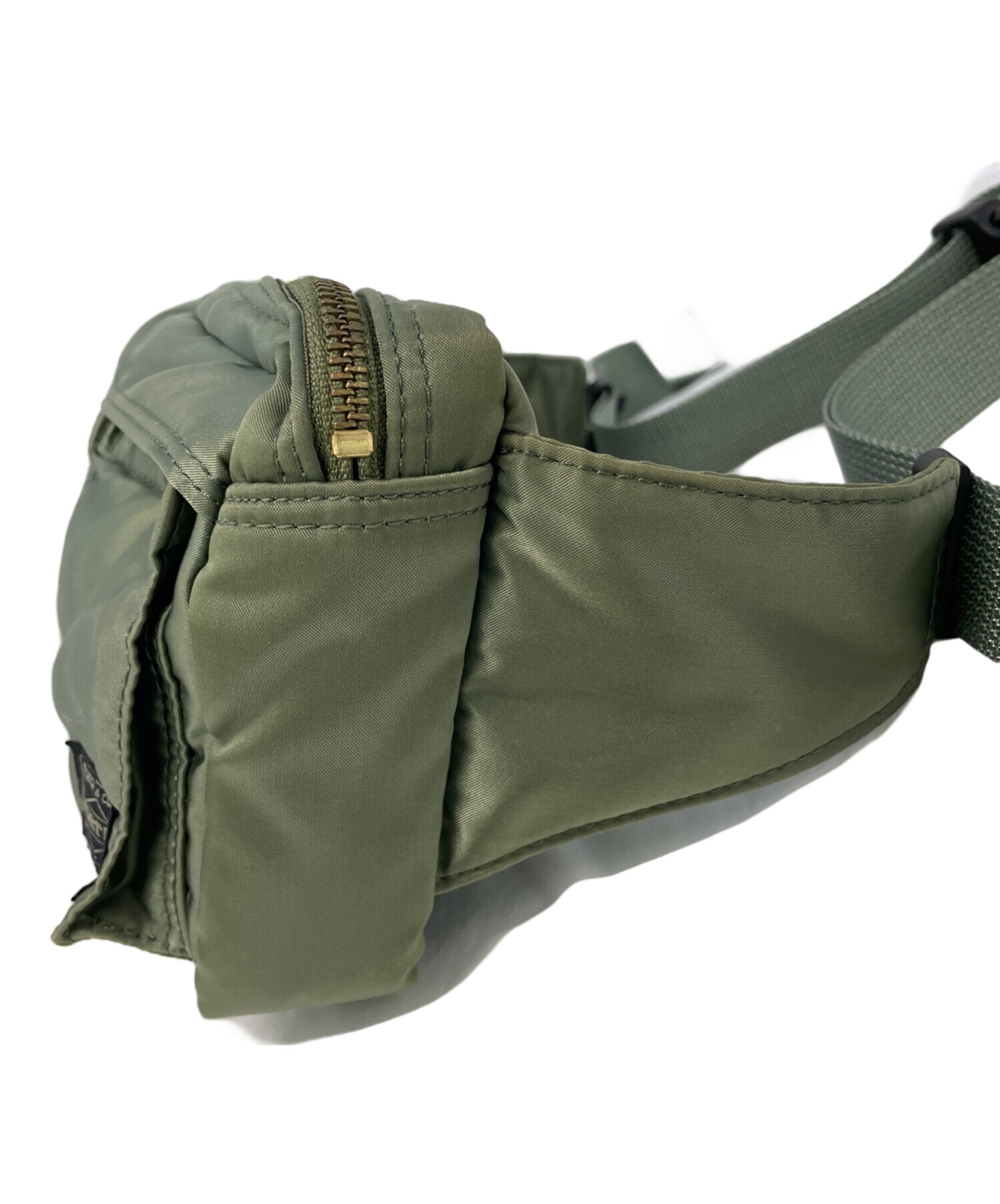 【美品】PORTER ポーター ビート ウエストバッグ ボディバッグ グリーン BEAT（PORTER） ポーター ビート ウエストバッグ(S) 727-09049