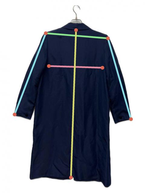 LOKITHO 刺繍入りネイビーコート　新品 中古・古着通販】LOKITHO (ロキト) ロングコート ネイビー サイズ:2
