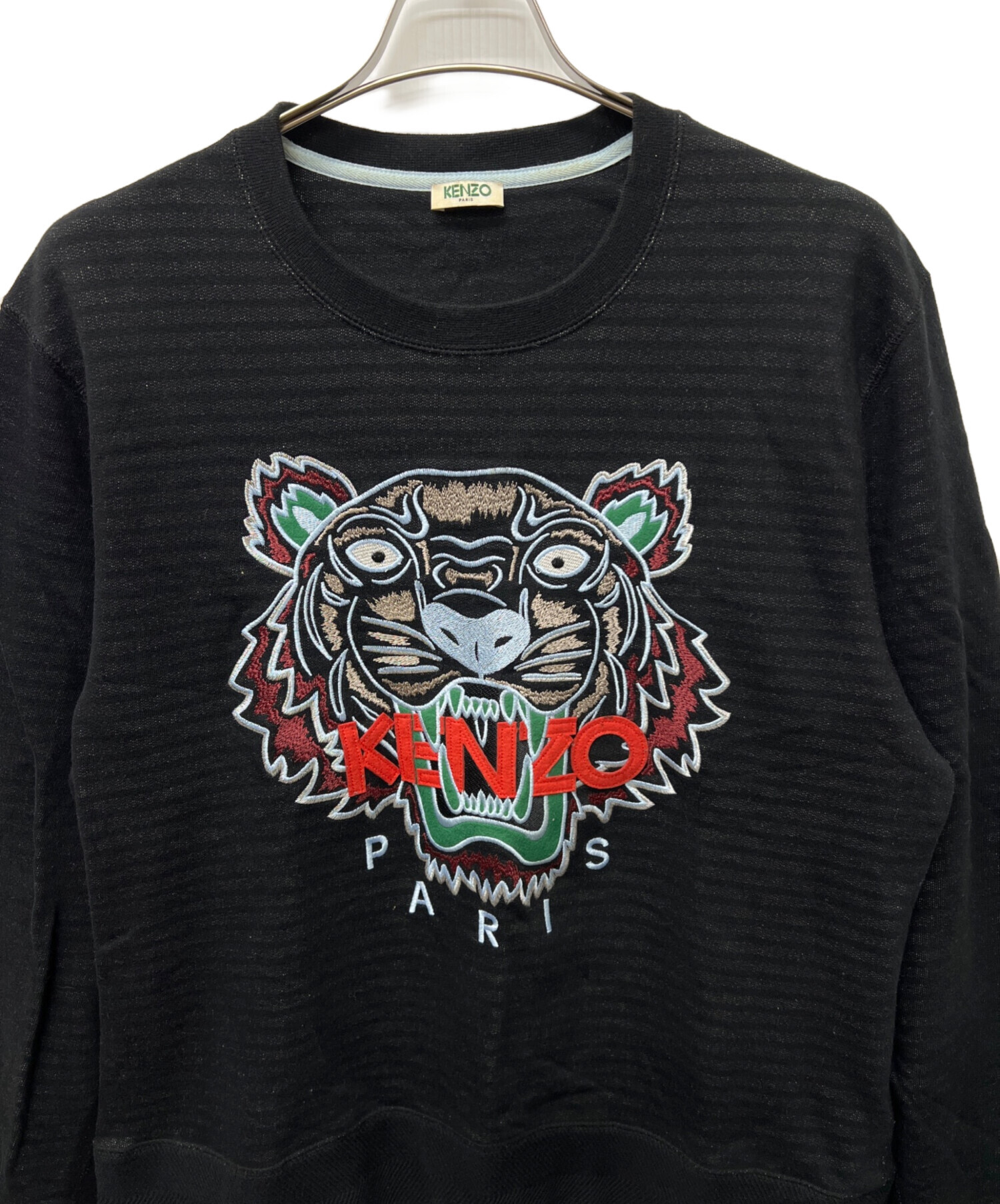 KENZO ブラック スウェット XL 中古・古着通販】KENZO (ケンゾー) クルーネックスウェット ブラック