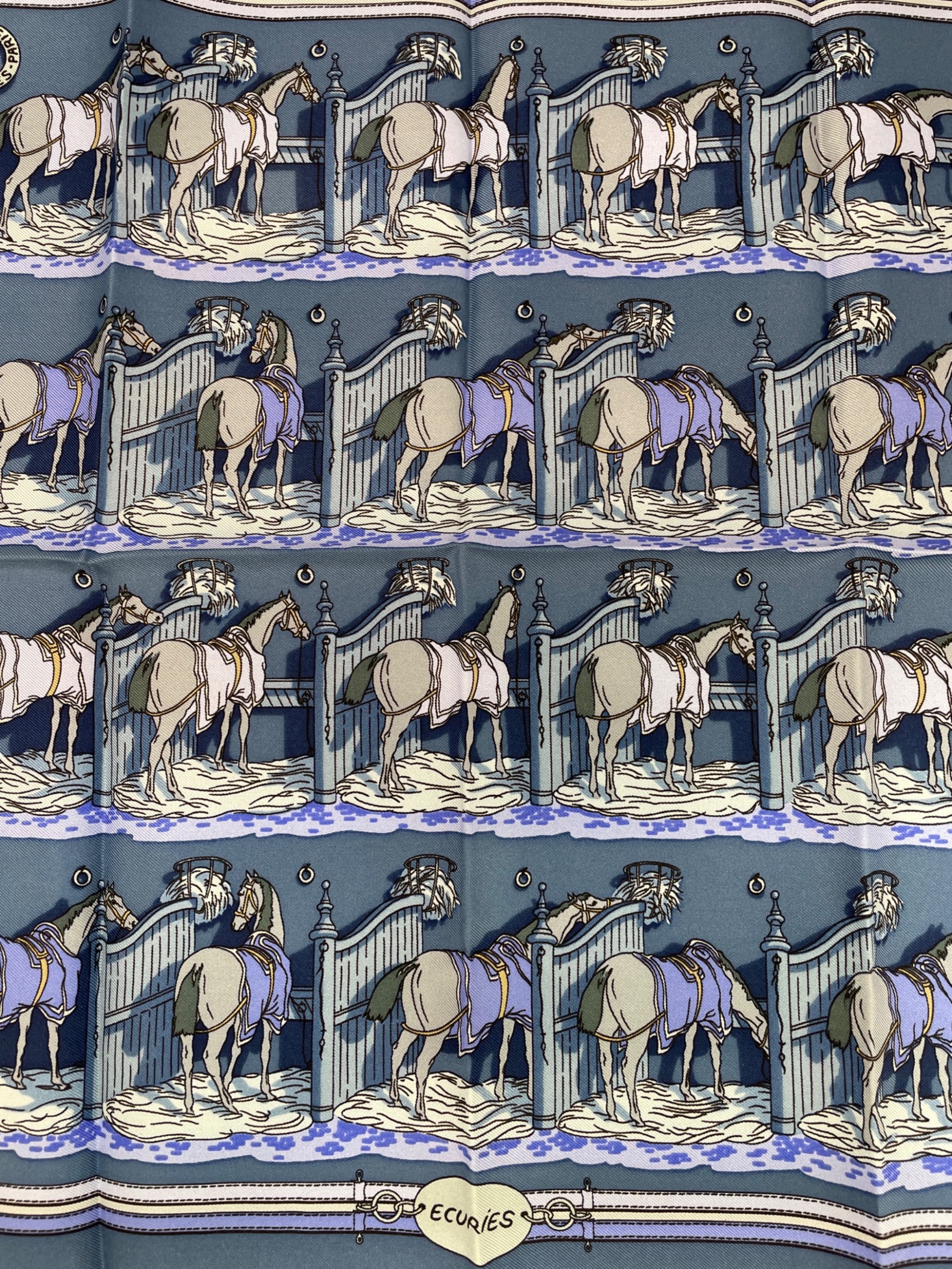 中古・古着通販】HERMES (エルメス) スカーフ ブルー｜ブランド・古着