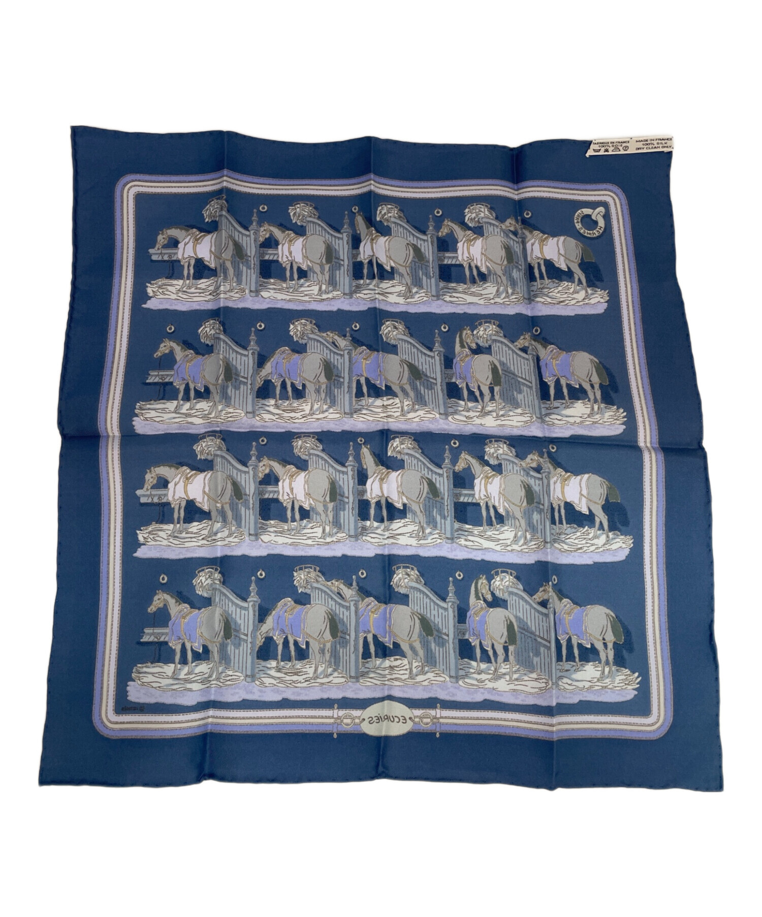 ほぼ未使用☆エルメスブルースカーフ 中古・古着通販】HERMES (エルメス) スカーフ ブルー｜ブランド・古着