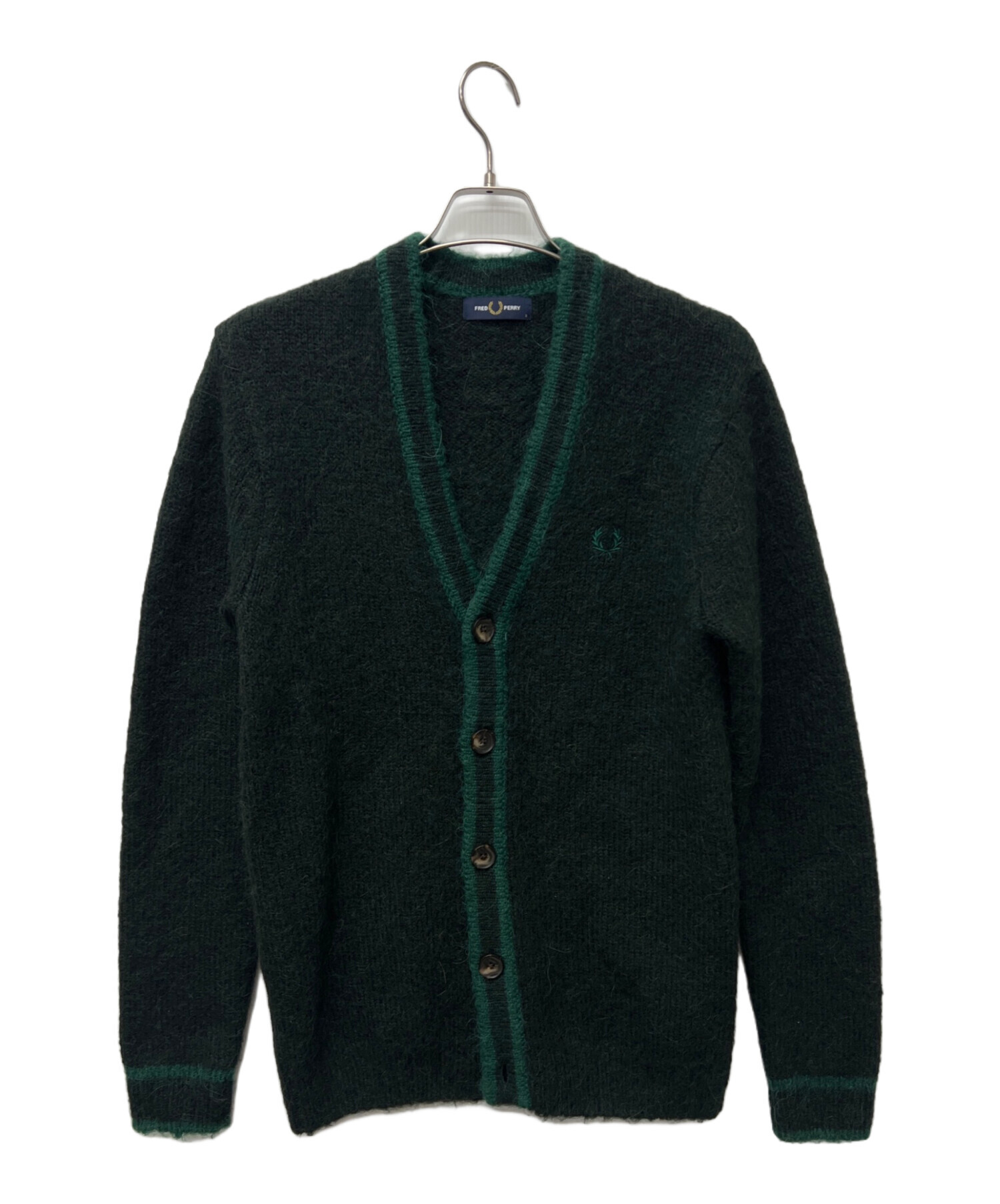 中古・古着通販】FRED PERRY (フレッドペリー) カーディガン グリーン