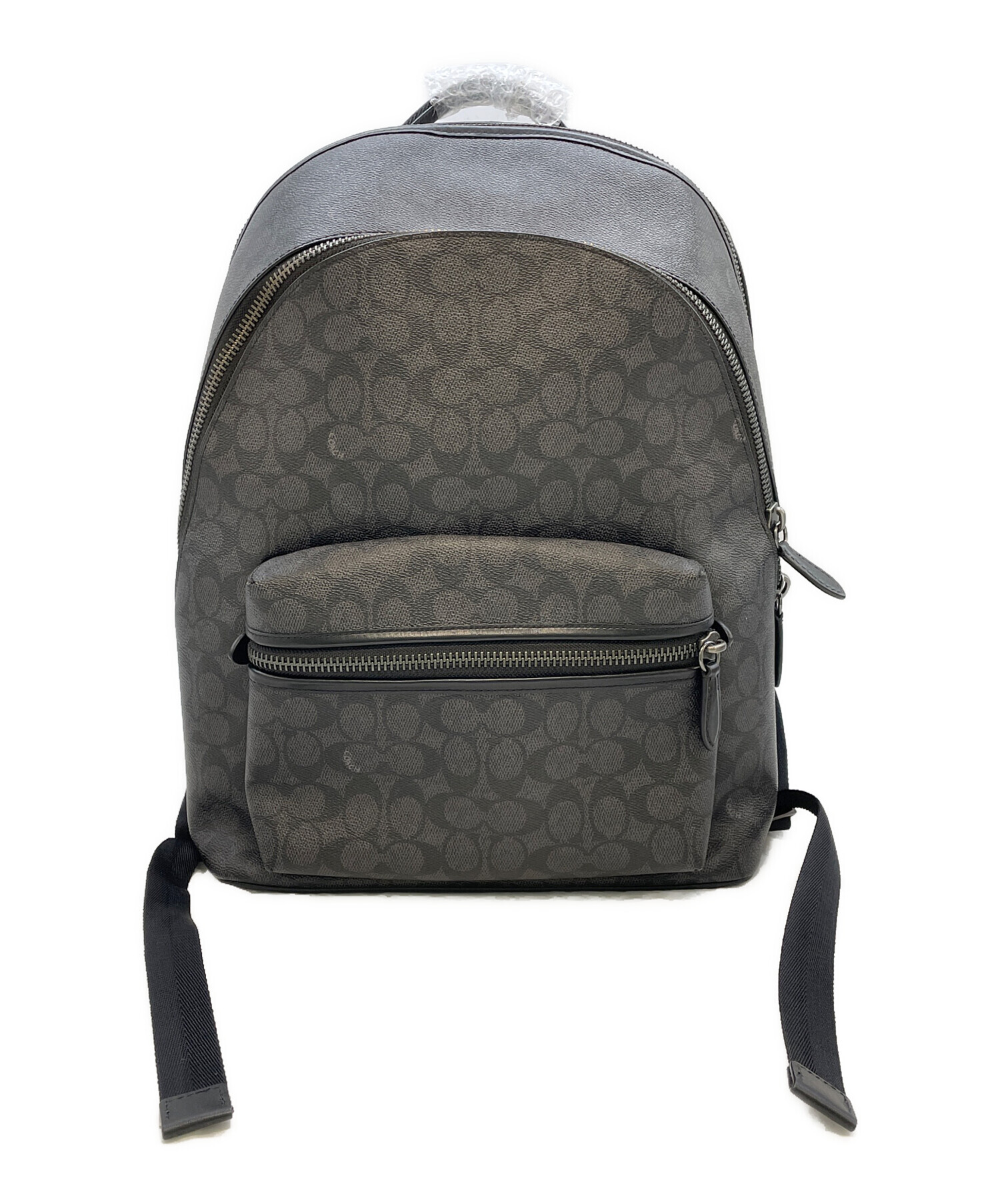 COACH オールドコーチ リュック・バックパック ブラック/シルバー 中古・古着通販】COACH (オールドコーチ) チャーター バックパック