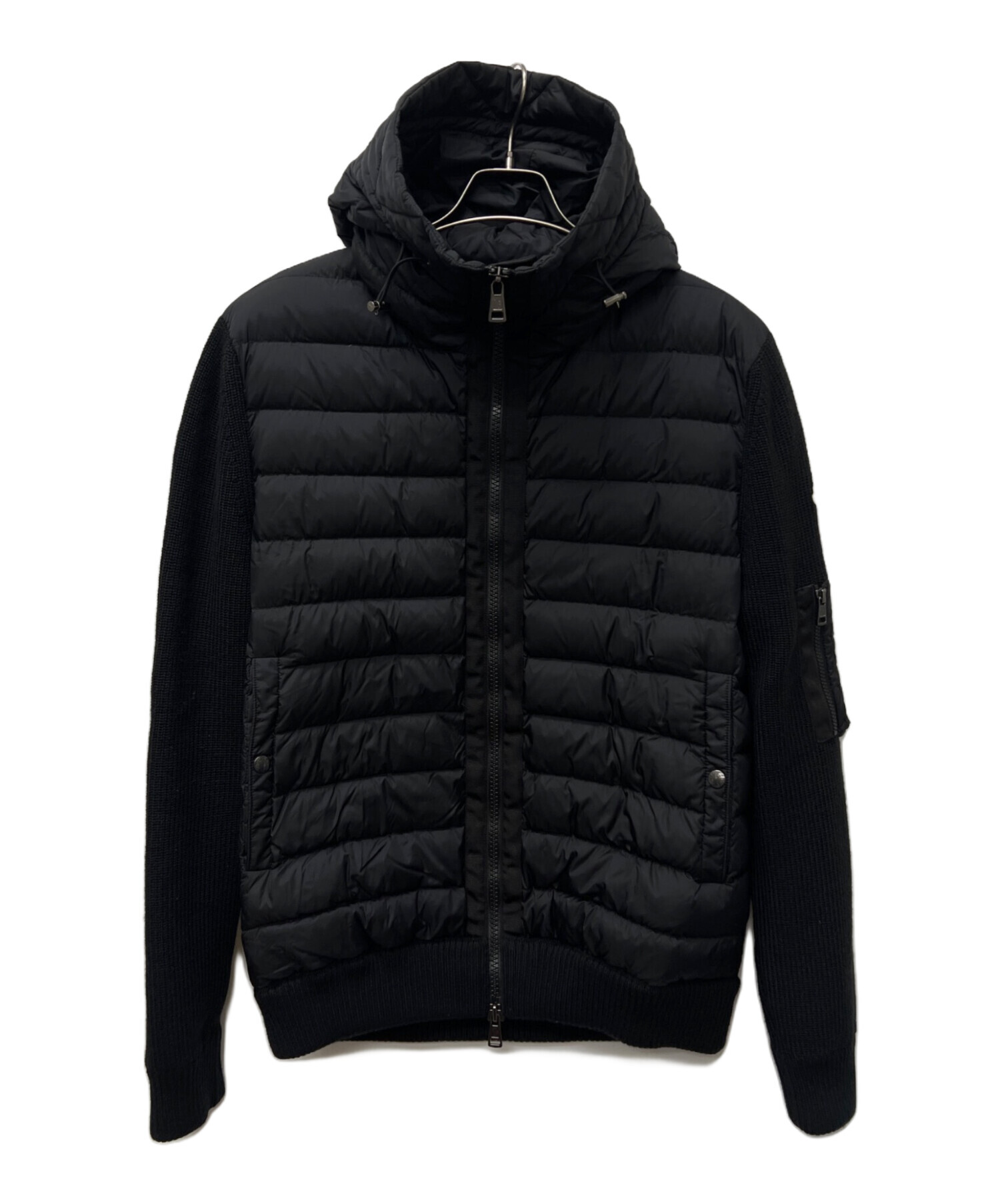 中古・古着通販】MONCLER (モンクレール) ニット切替ダウンジャケット 