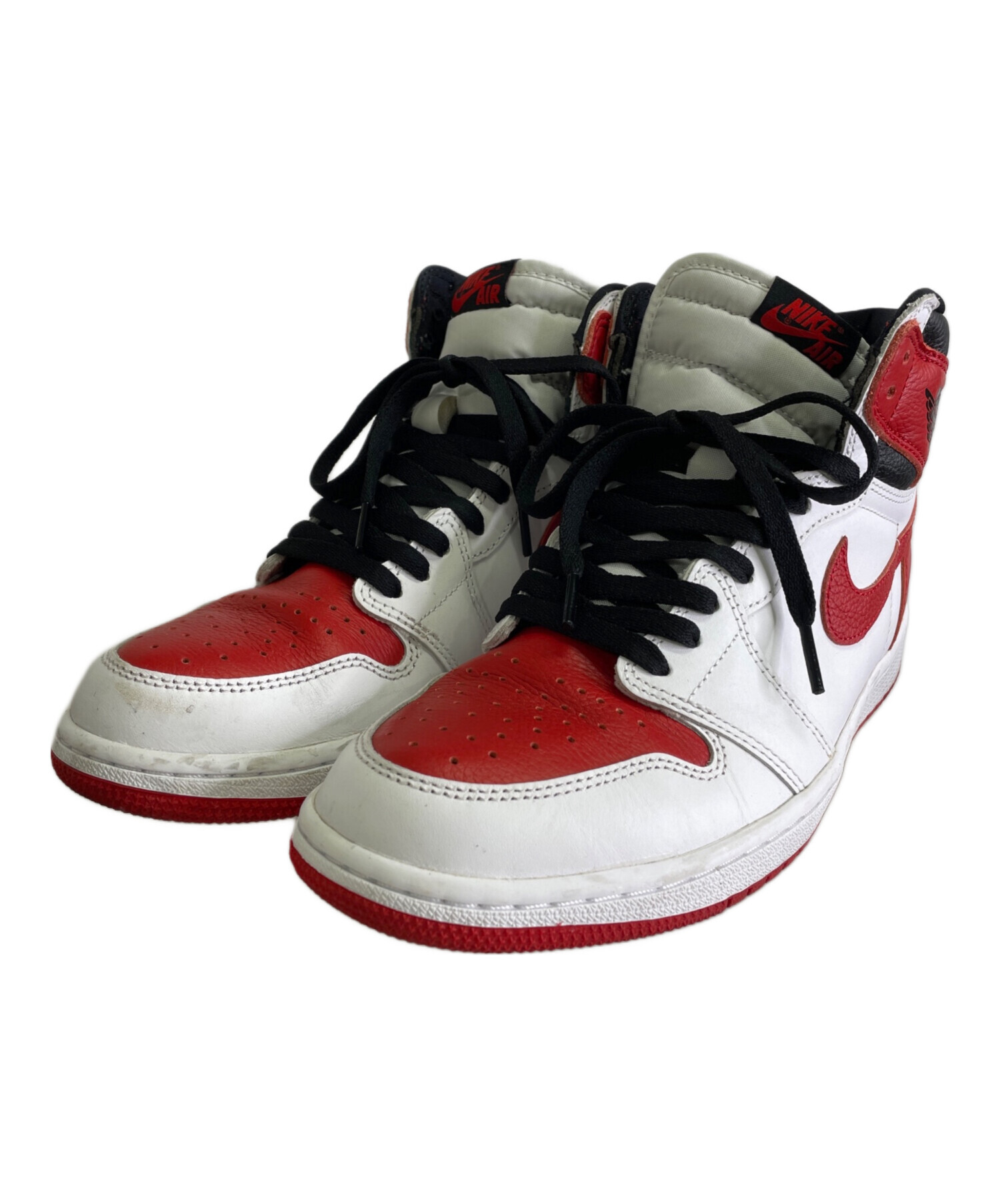 中古・古着通販】NIKE (ナイキ) ハイカットスニーカー レッド×ホワイト 