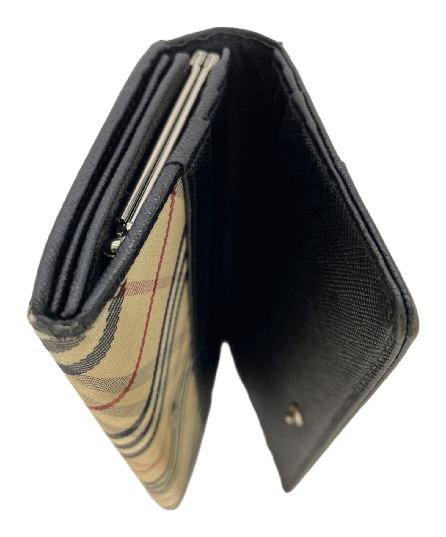 中古・古着通販】BURBERRY (バーバリー) 長財布 ベージュ×ブラック