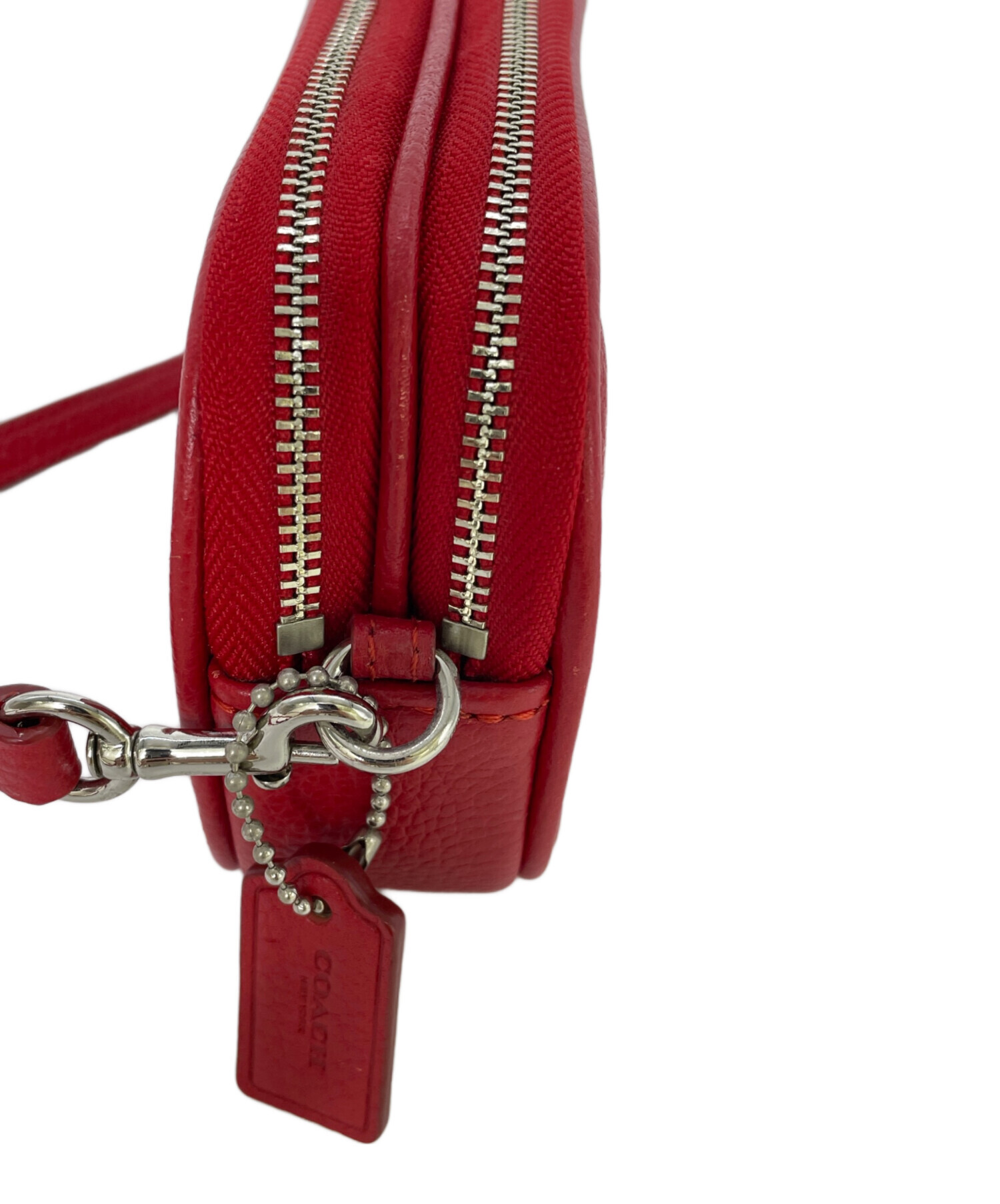 中古・古着通販】COACH (コーチ) ショルダーポーチ レッド｜ブランド