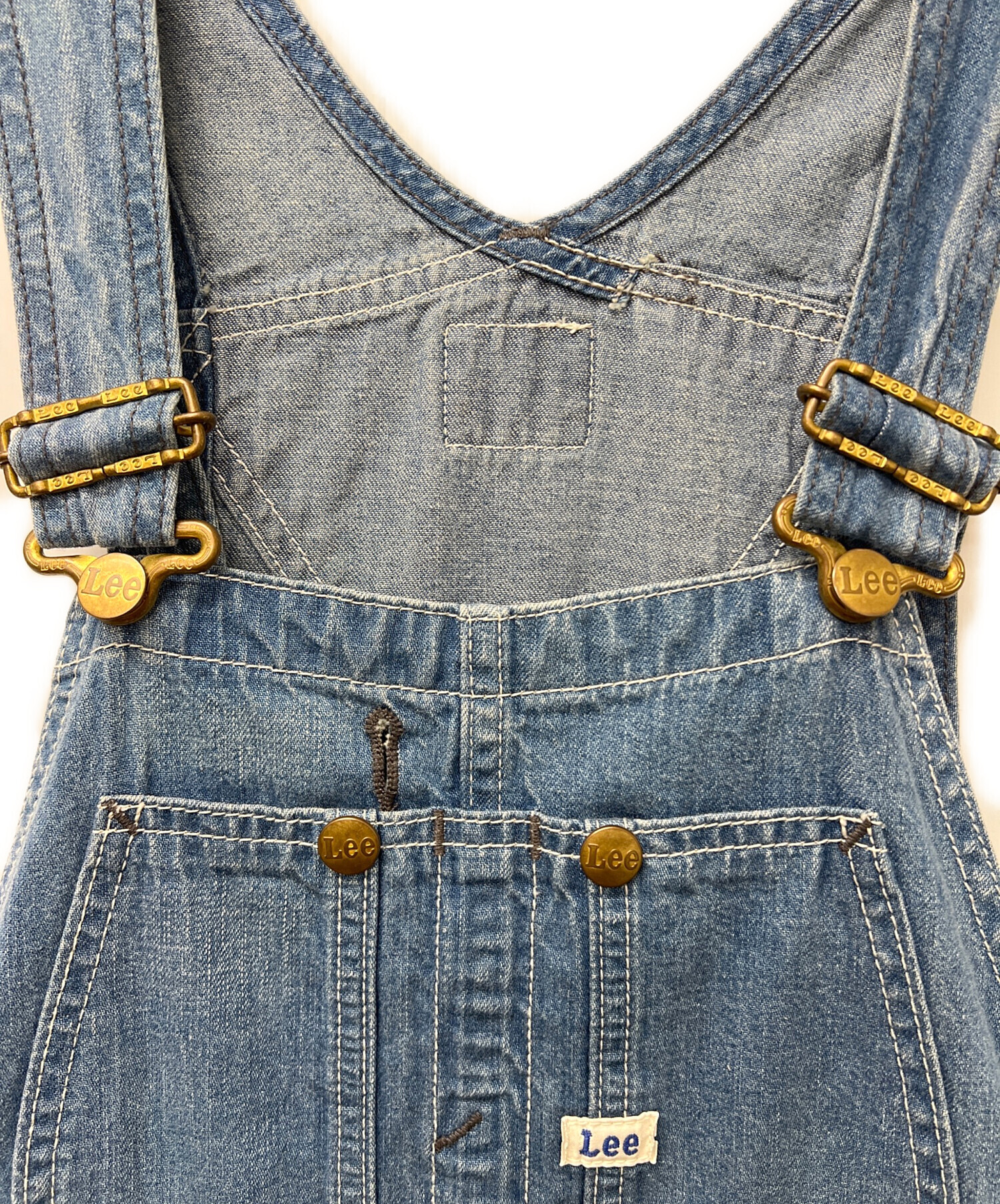 中古・古着通販】LEE (リー) デニムサロペットスカート ブルー サイズ