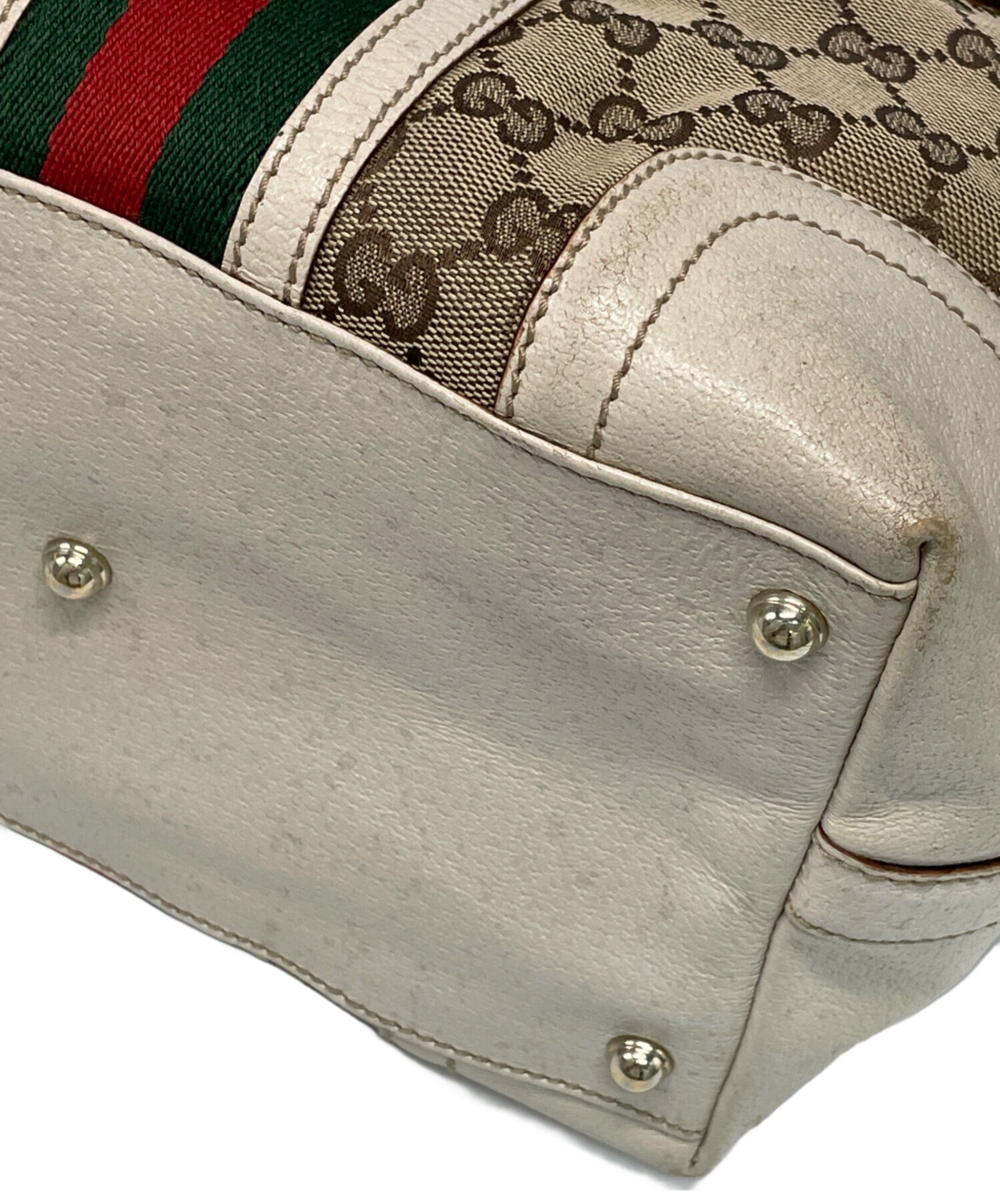 中古・古着通販】GUCCI (グッチ) スクエアドクターズバッグ ベージュ 