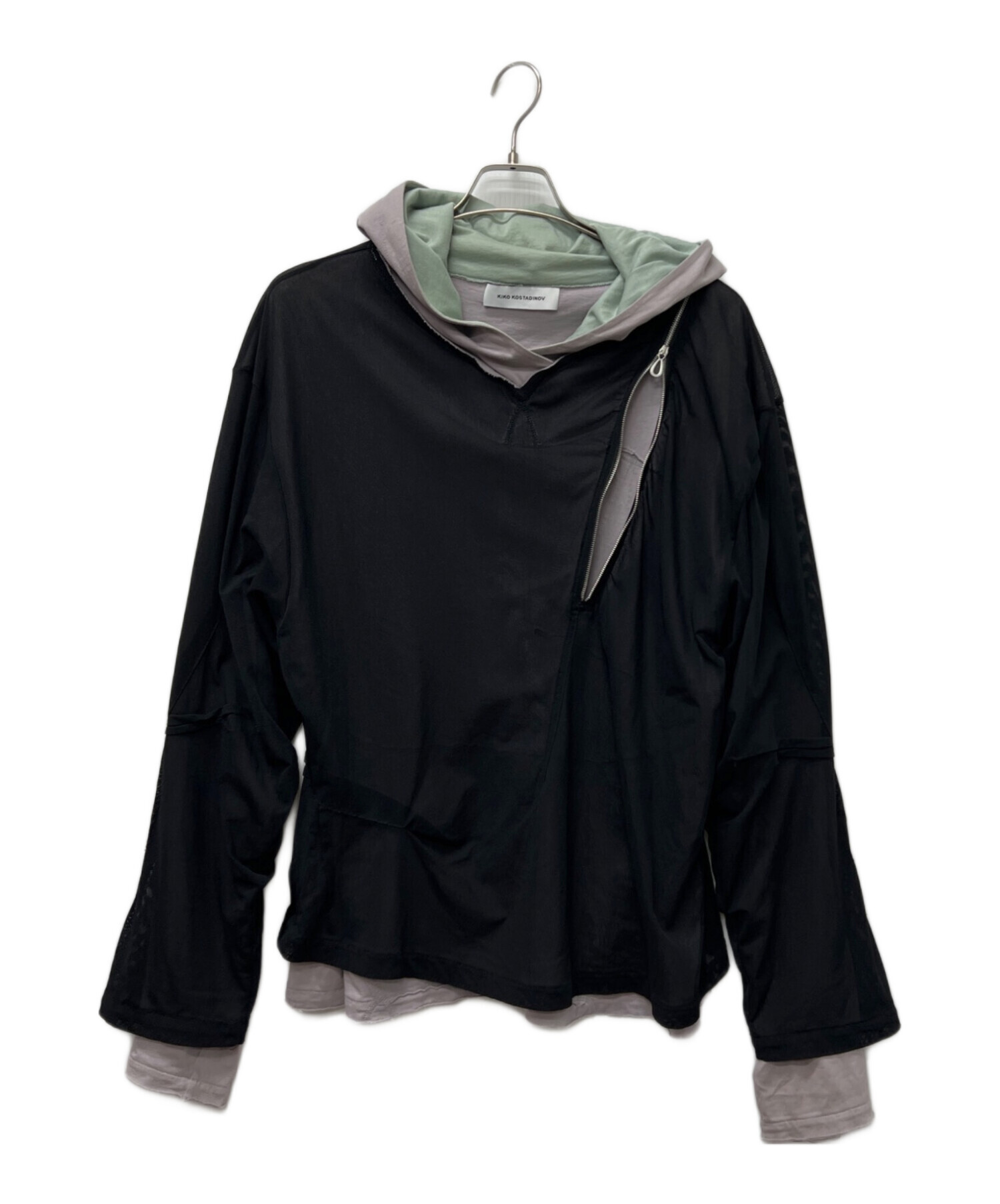ʕ*ʔ様 KIKO KOSTADINOV フード付きパーカー KIKO KOSTADINOV x FOX LAB PERFORATED FLEECE HOODIE NATURAL FW25