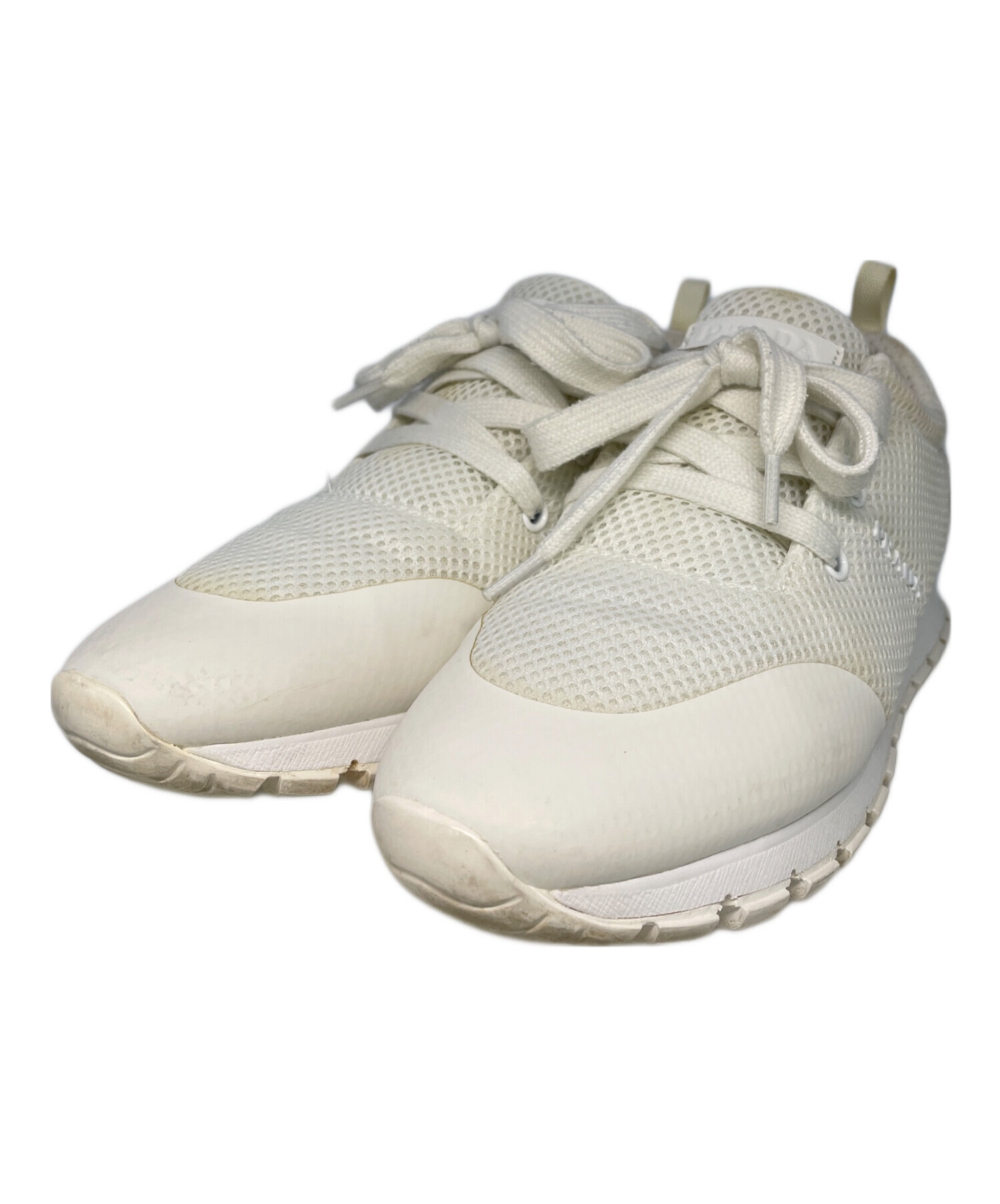 中古・古着通販】PRADA (プラダ) スニーカー ホワイト サイズ:36.5 