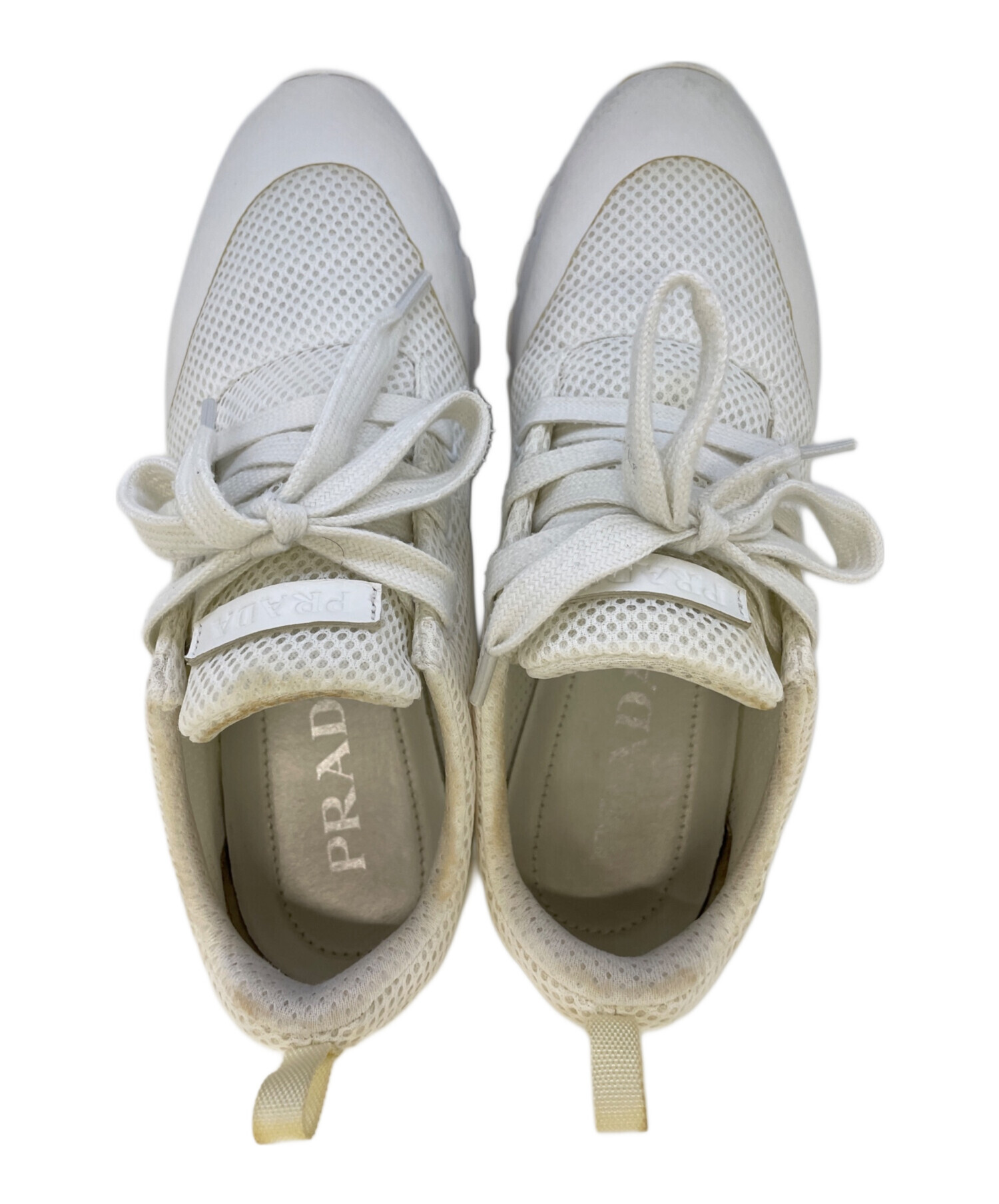 中古・古着通販】PRADA (プラダ) スニーカー ホワイト サイズ:36.5 