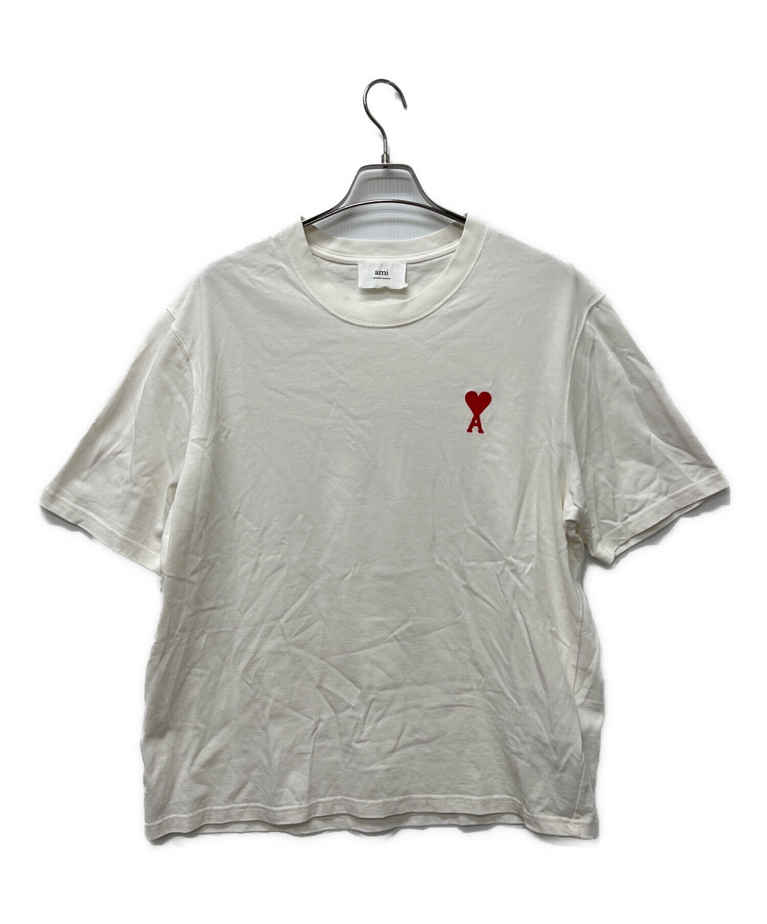 中古・古着通販】ami (アミ) 半袖Tシャツ ホワイト サイズ:L｜ブランド 
