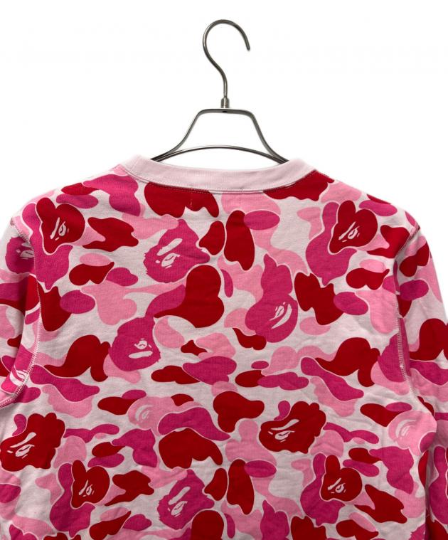 A BATHING APE ピンクスウェット A BATHING APE（アベイシングエイプ） スウェットカットソー LARGE