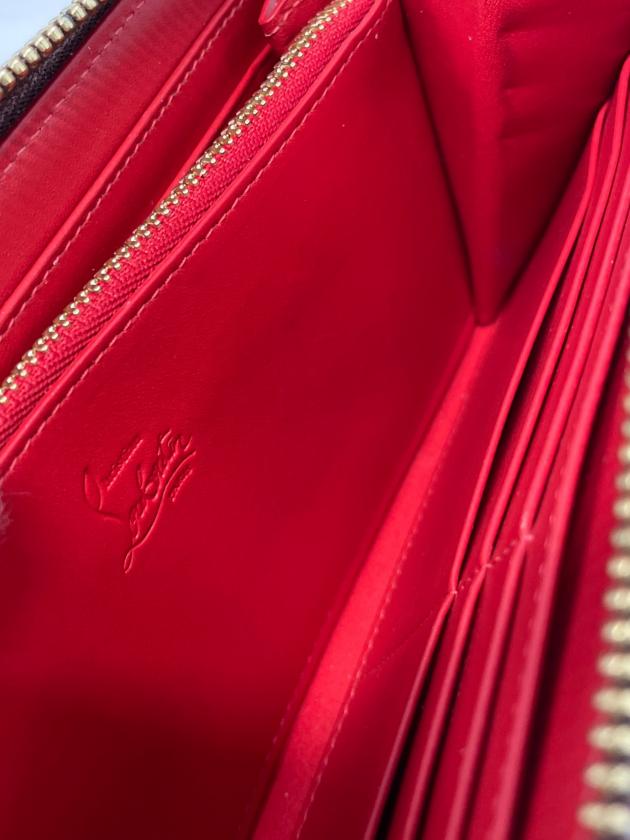 ☆ルブタン ラウンドファスナーボルドー Christian Louboutin