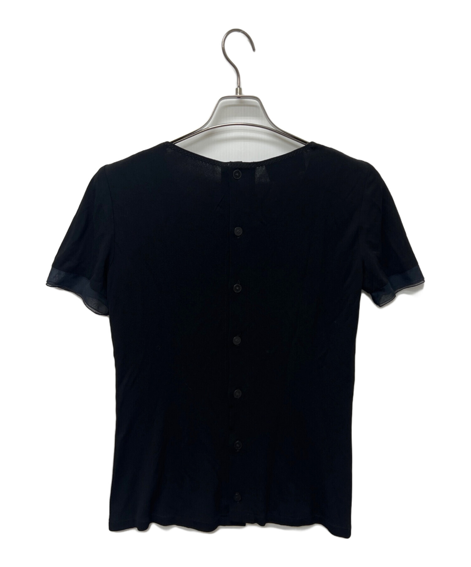 中古・古着通販】CHANEL (シャネル) 半袖ブラウス ブラック サイズ:38 