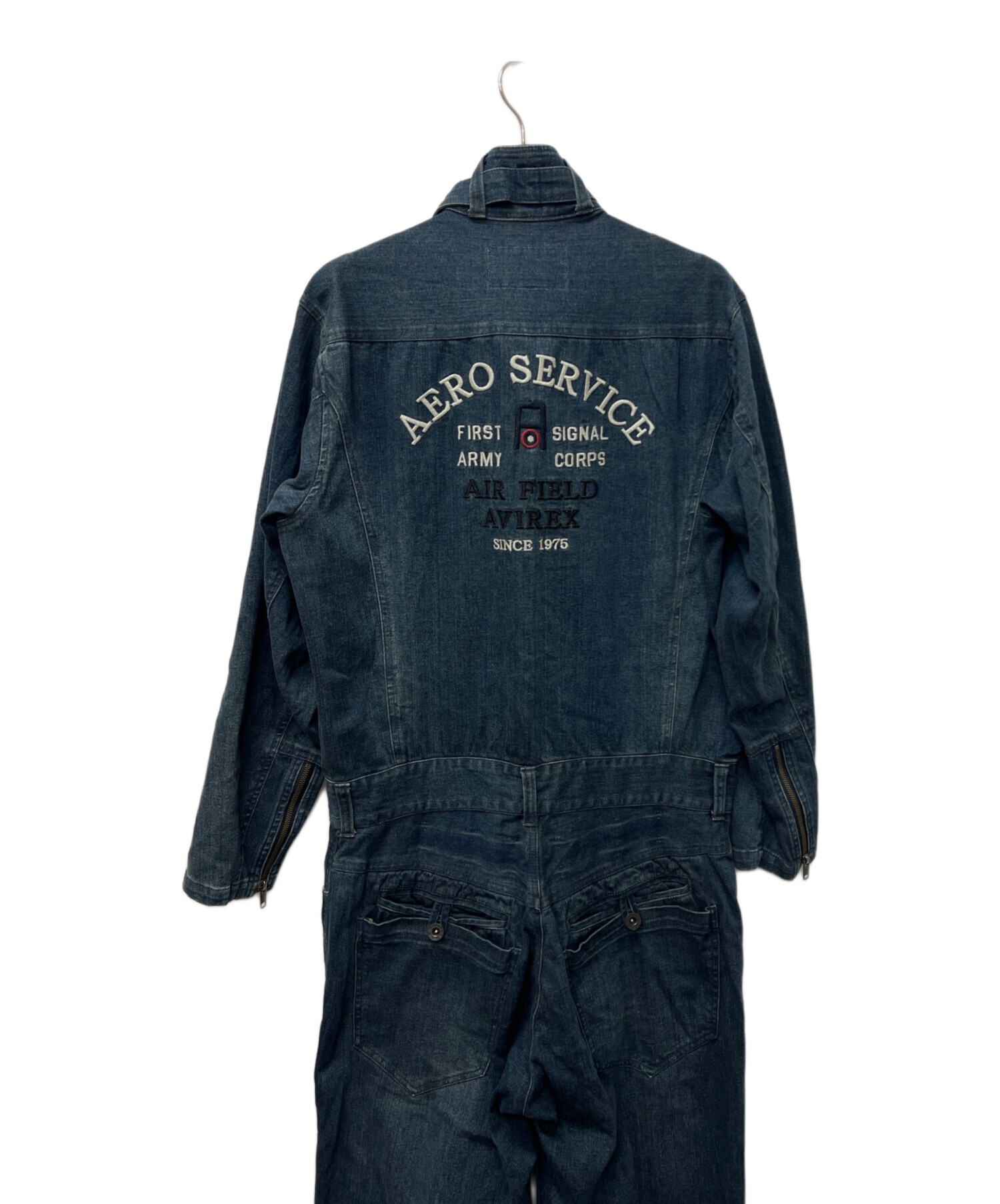 AVIREXアビレックス　ツナギ　デニム　メンズⅯ AVIREX】【つなぎ】アヴィレックス『長袖デニムオールインワン sizeM