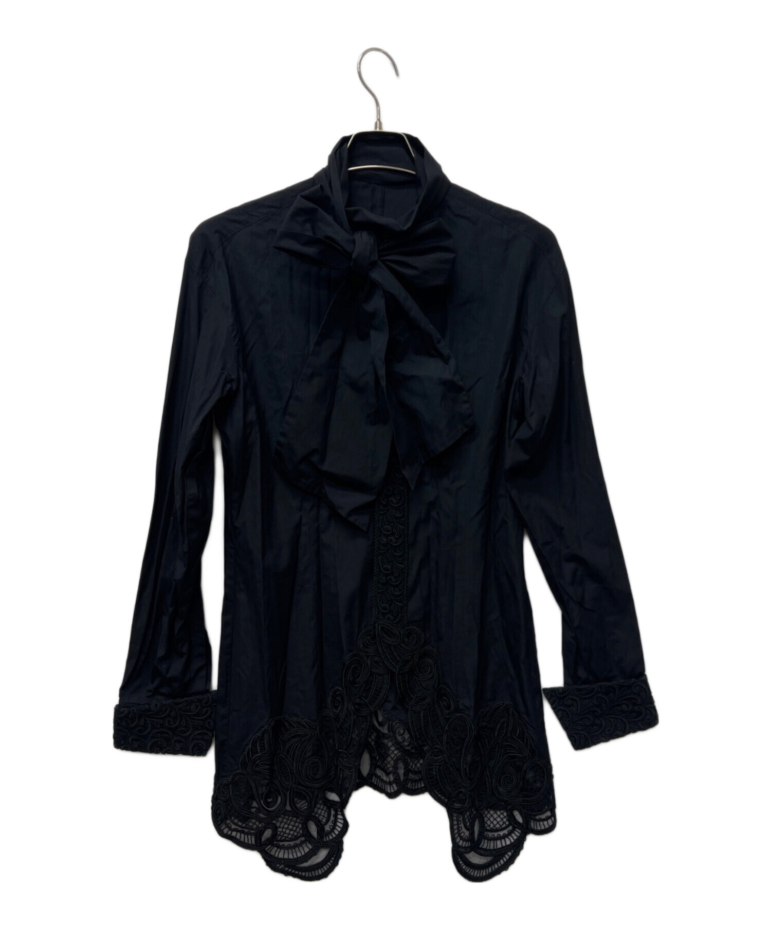 【LUNA MATTINO】長袖レースシャツ サイズ46 中古・古着通販】LUNA MATTINO (ルナマティーノ) 長袖シャツ ブラック