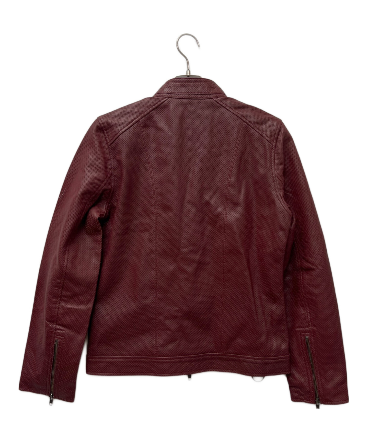 美品！liugoo leathersレザージャケット ワインレッドMサイズ 中古・古着通販】Liugoo Leathers (リューグーレザーズ) レザー