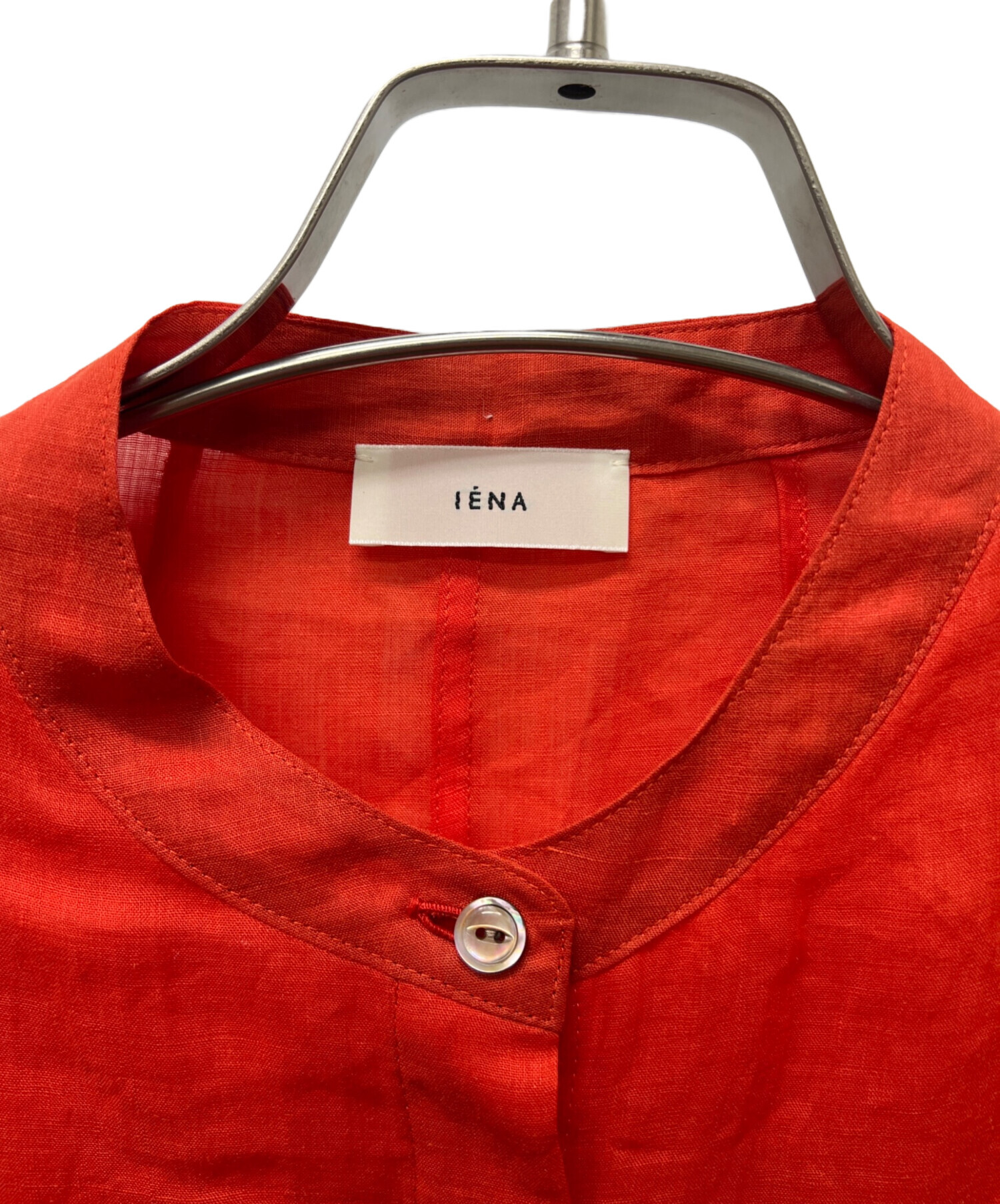 中古・古着通販】IENA (イエナ) ノースリーブラミーシャツ オレンジ 