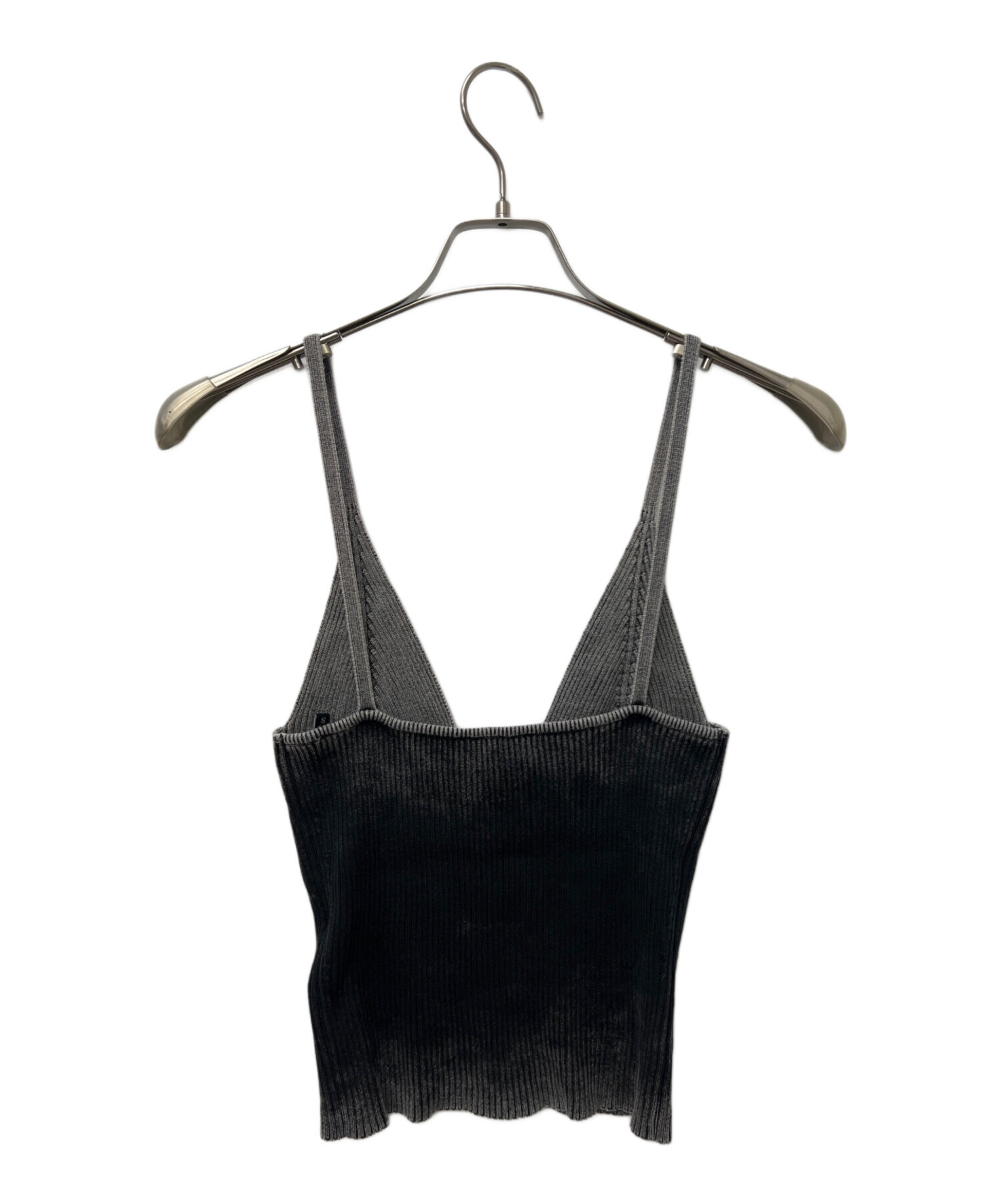 中古・古着通販】DIESEL (ディーゼル) ニットビスチェ ブラック×グレー