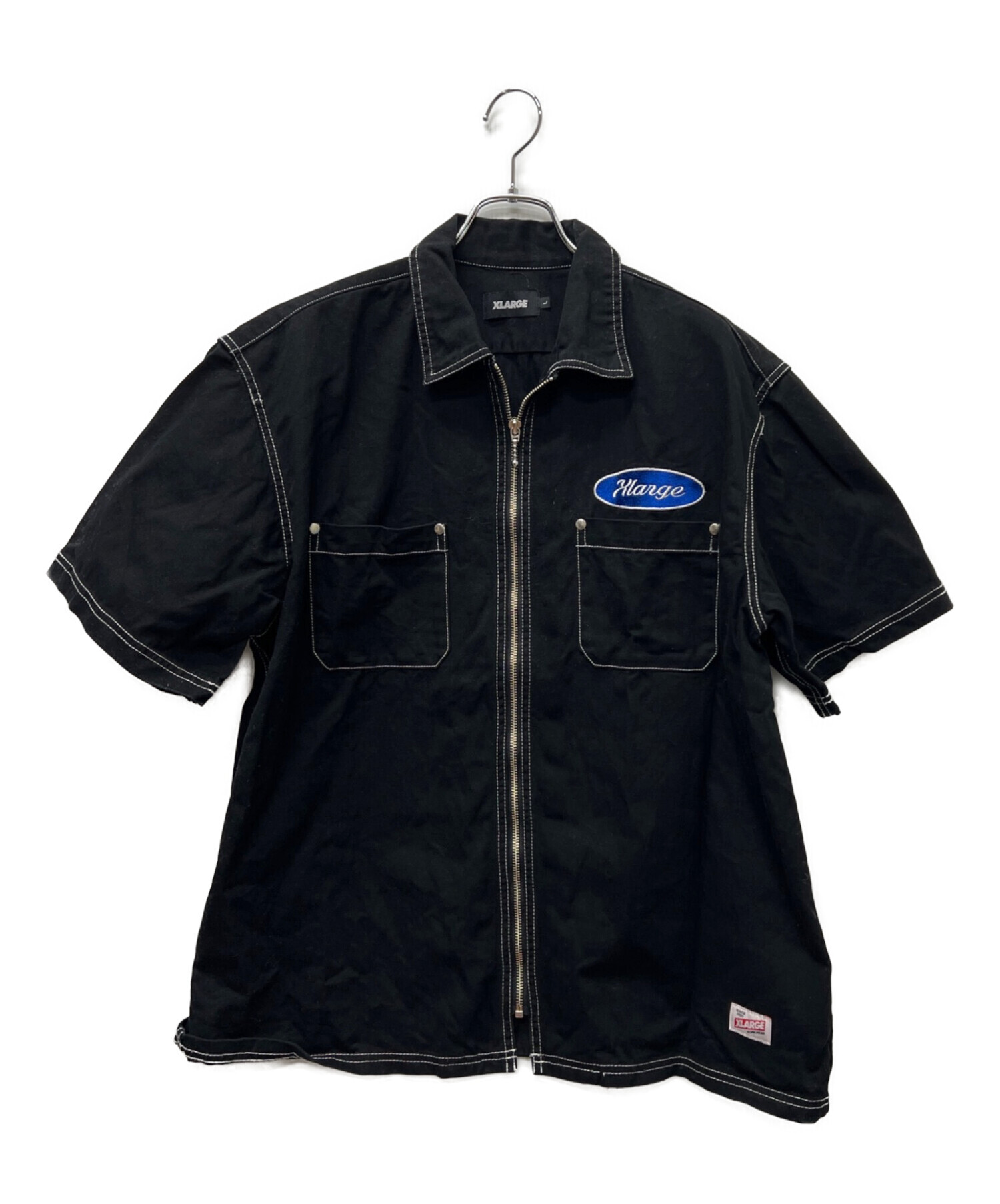 中古・古着通販】X-LARGE (エクストララージ) ワークシャツ ブラック