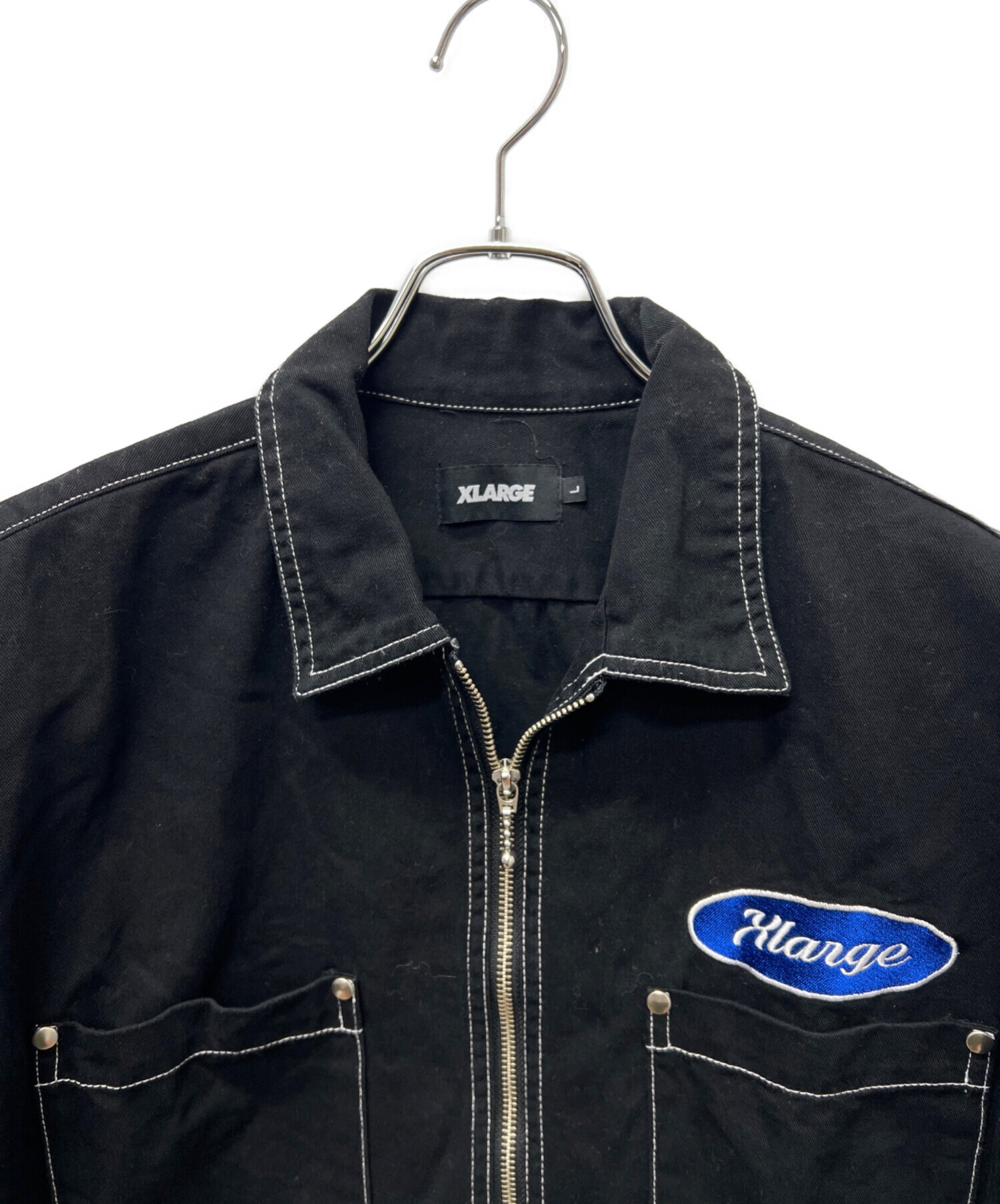中古・古着通販】X-LARGE (エクストララージ) ワークシャツ ブラック