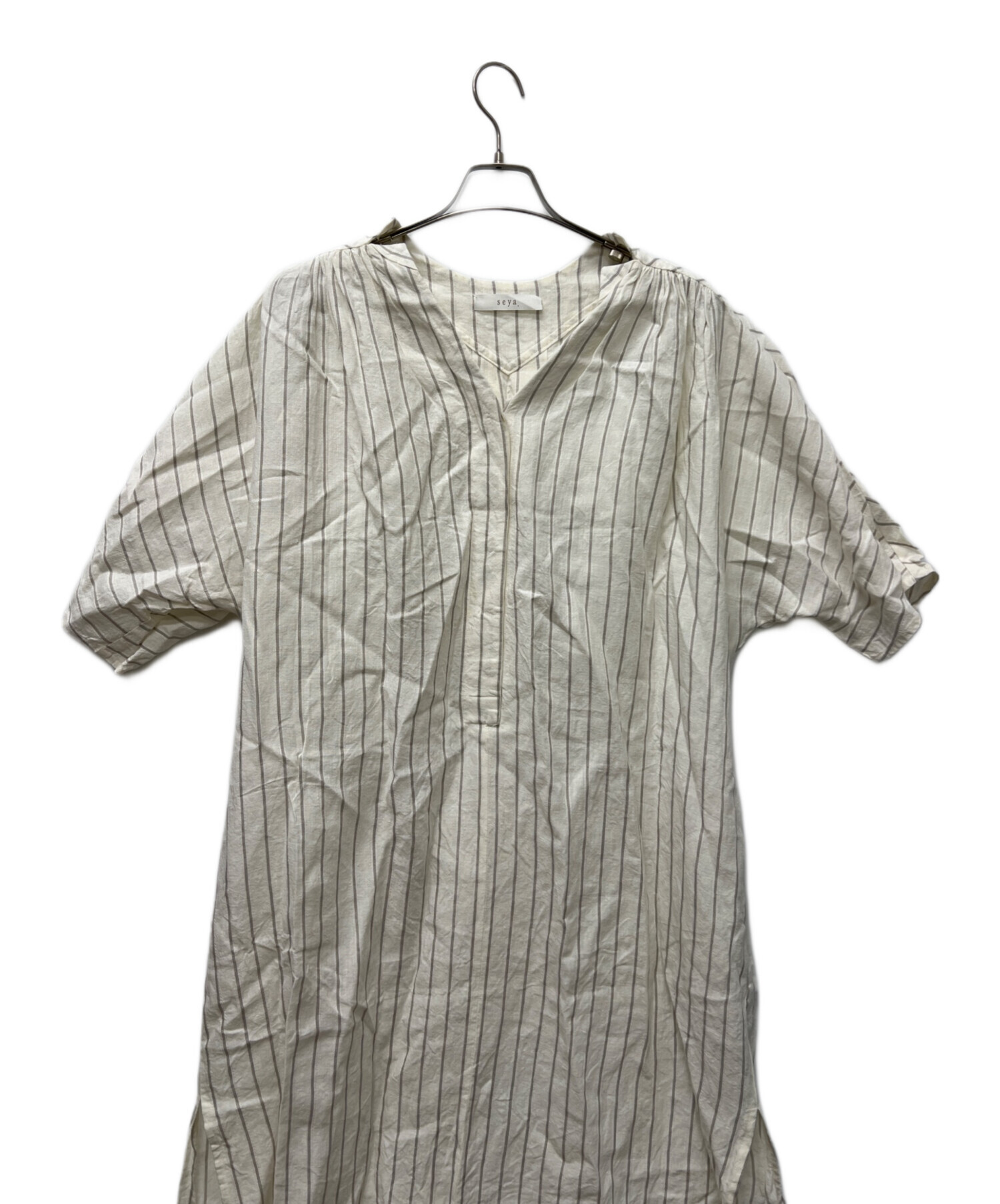 中古・古着通販】seya. (セヤ) 半袖ワンピース アイボリー サイズ:M 
