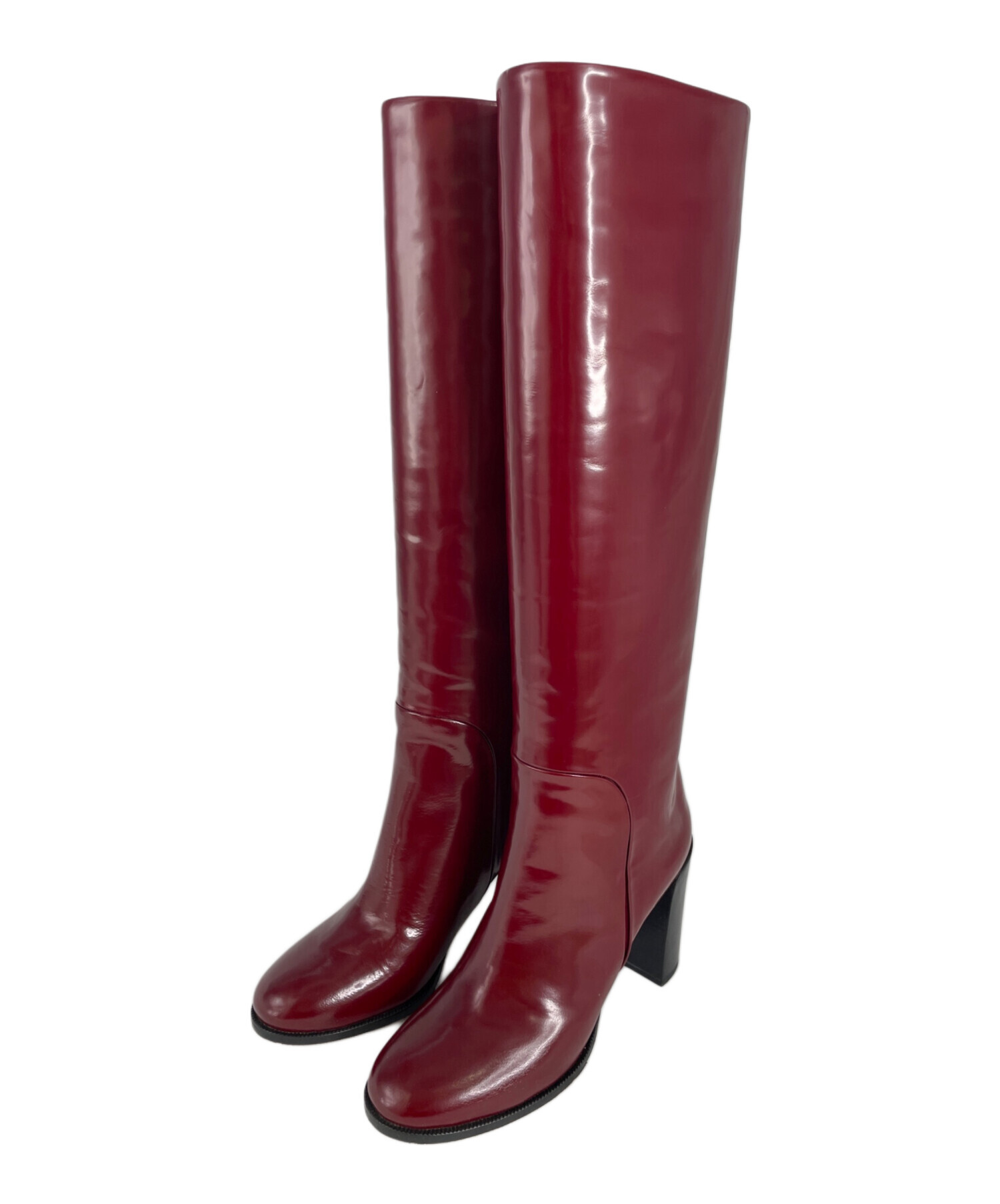 中古・古着通販】CELINE (セリーヌ) ロングブーツ レッド サイズ:35.5
