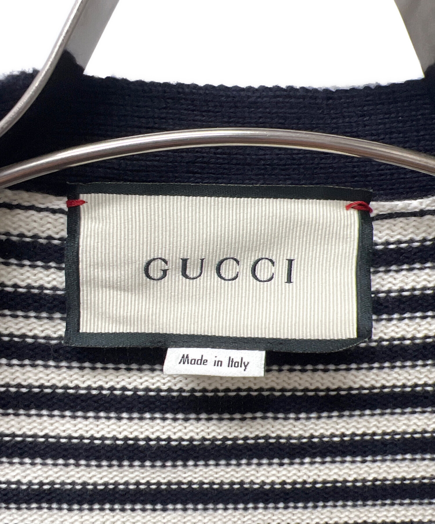中古・古着通販】GUCCI (グッチ) ニットカーディガン ネイビー 