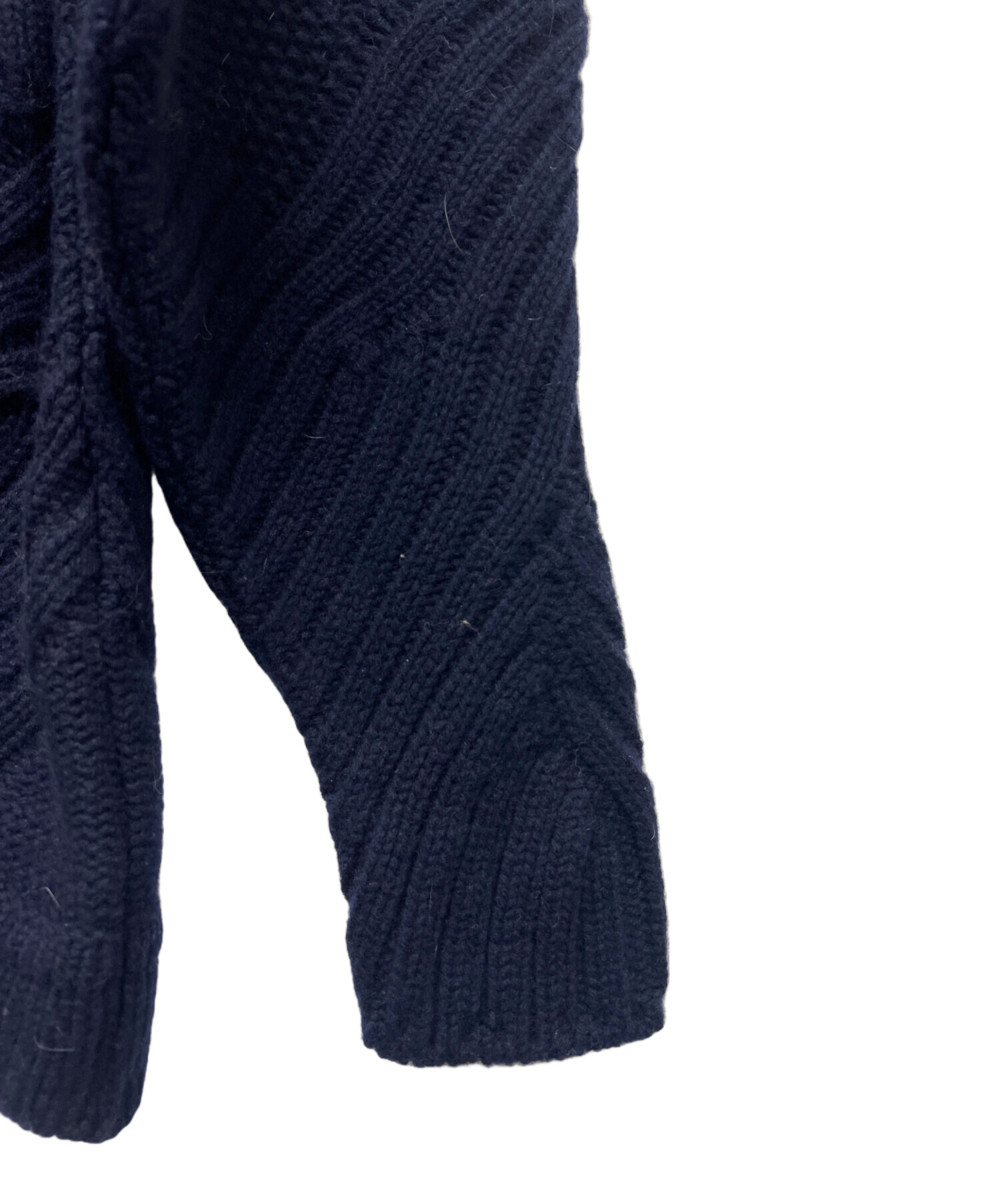 mamekurogouchi 縄文パターンニット ネイビー サイズ2 中古・古着通販】Mame Kurogouchi (マメクロゴウチ) 厚手ニット