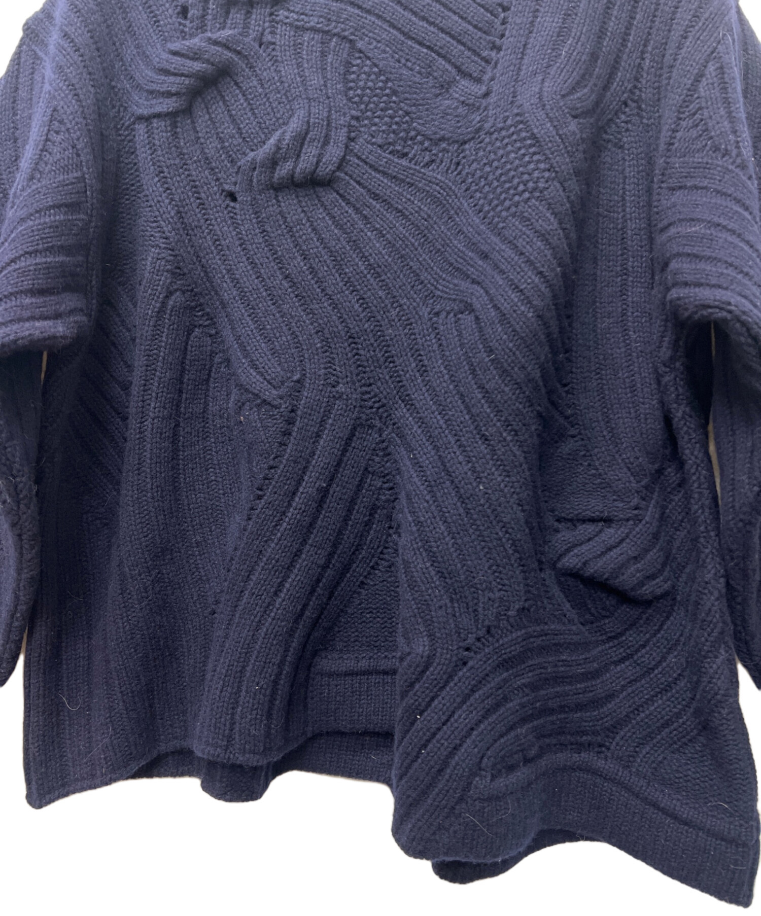 mamekurogouchi 縄文パターンニット ネイビー サイズ2 mamekurogouchi 縄文パターンニット ネイビー サイズ2 - メルカリ