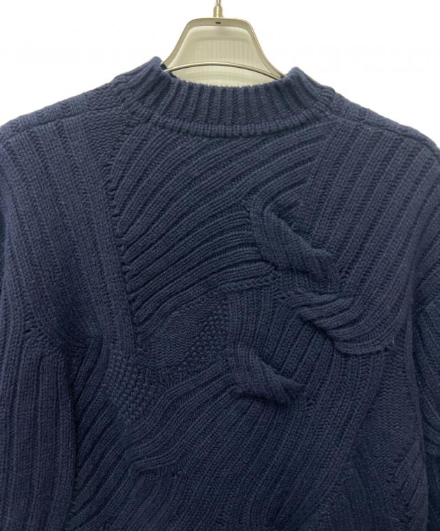 24日までの出品【mame】古伊万里ニット size.2 ブルー 中古・古着通販】Mame Kurogouchi (マメクロゴウチ) Ribbed Knit Top